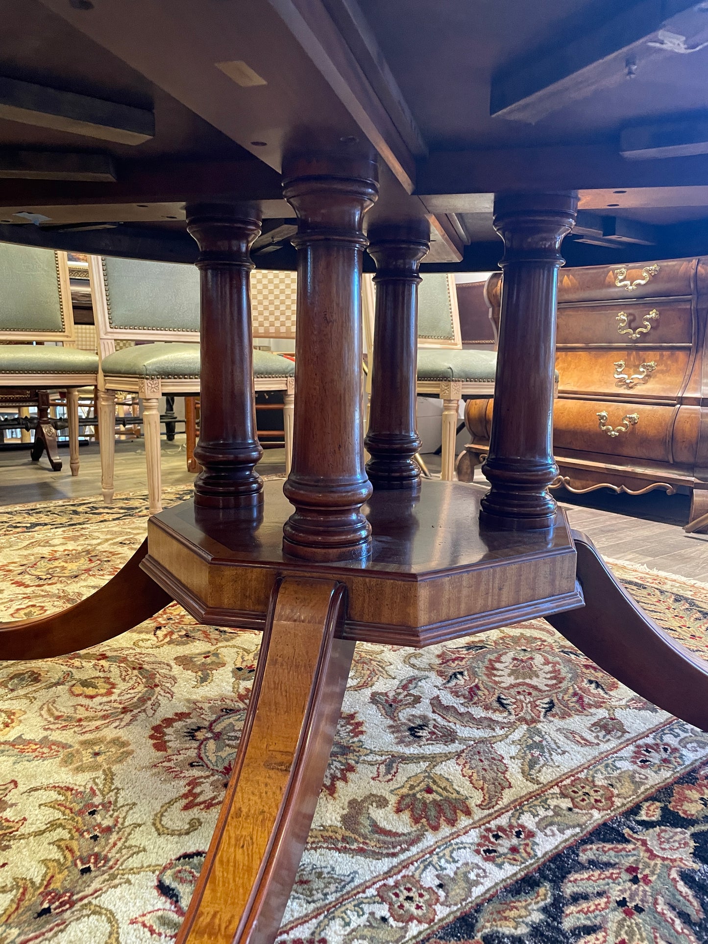 Restall Brown and Clennell Round Dining Table with Leaves (0HP00I)