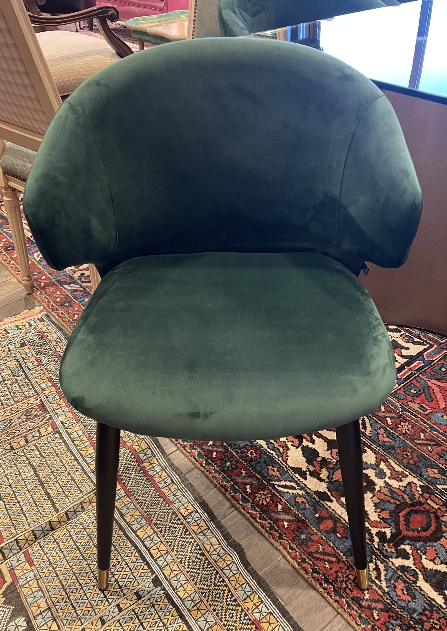 Eichholtz "Volante" Green Dining Chairs, set of 8 (0LG016)