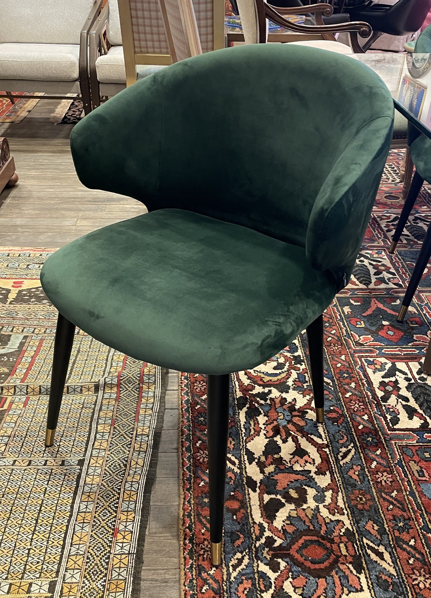 Eichholtz "Volante" Green Dining Chairs, set of 8 (0LG016)