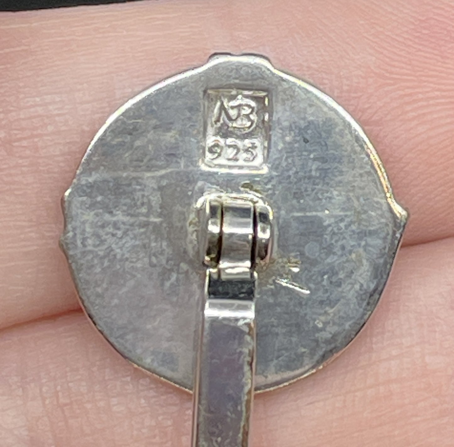 Nicole Barr Compass Cufflinks, Enamel and Sterling (01401S)