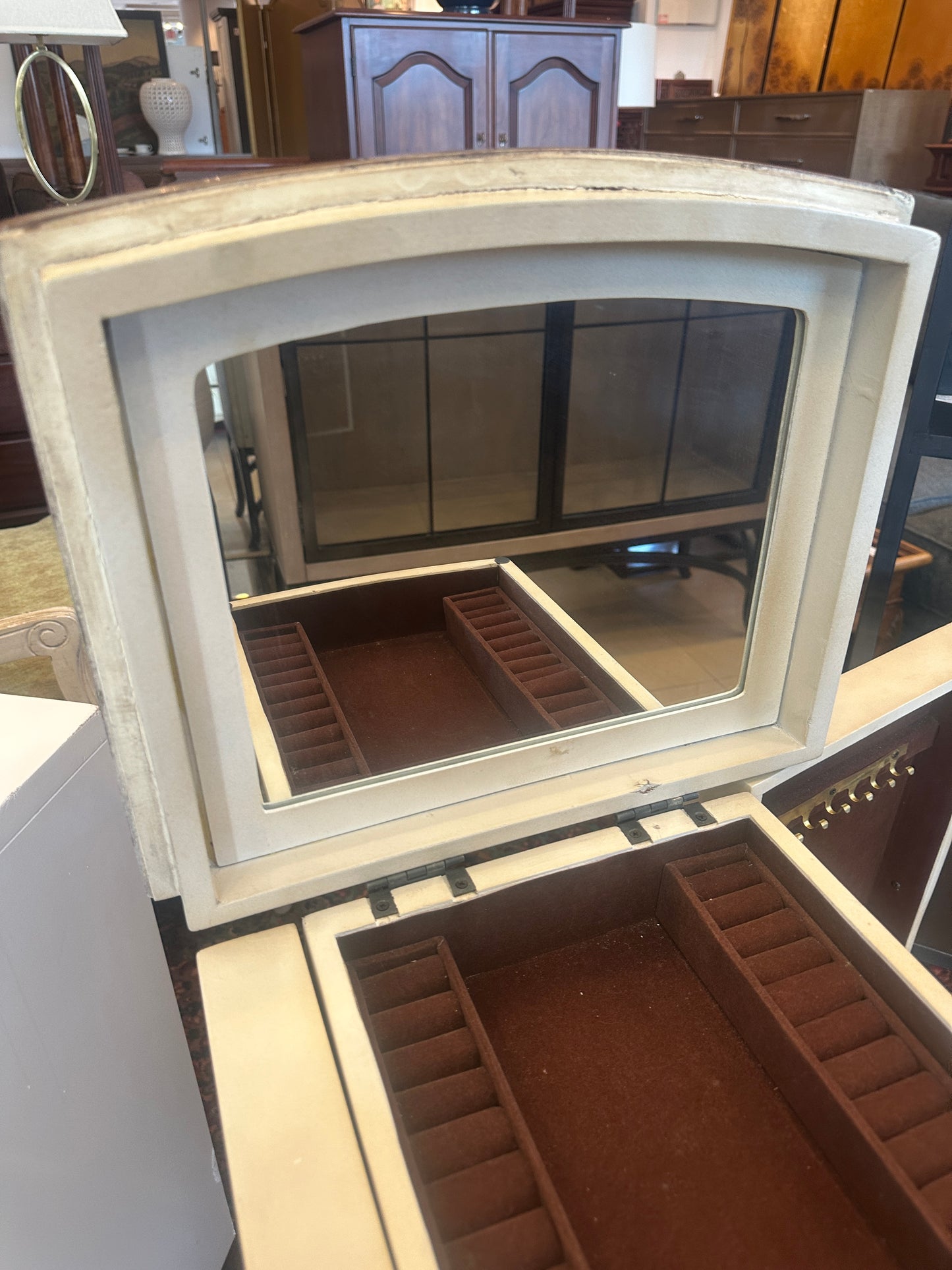 Floral Painted Jewelry Cabinet (01401N)