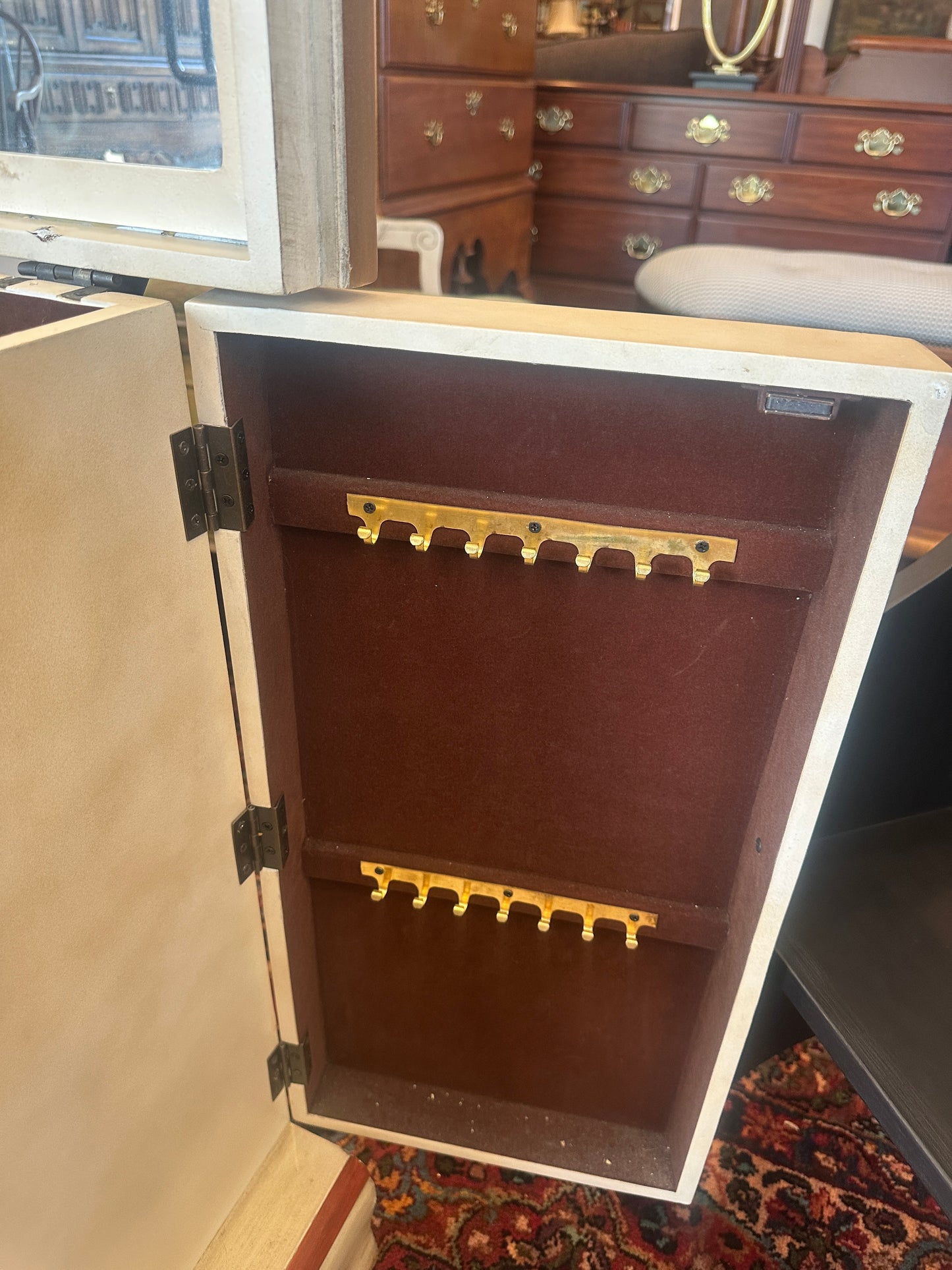 Floral Painted Jewelry Cabinet (01401N)