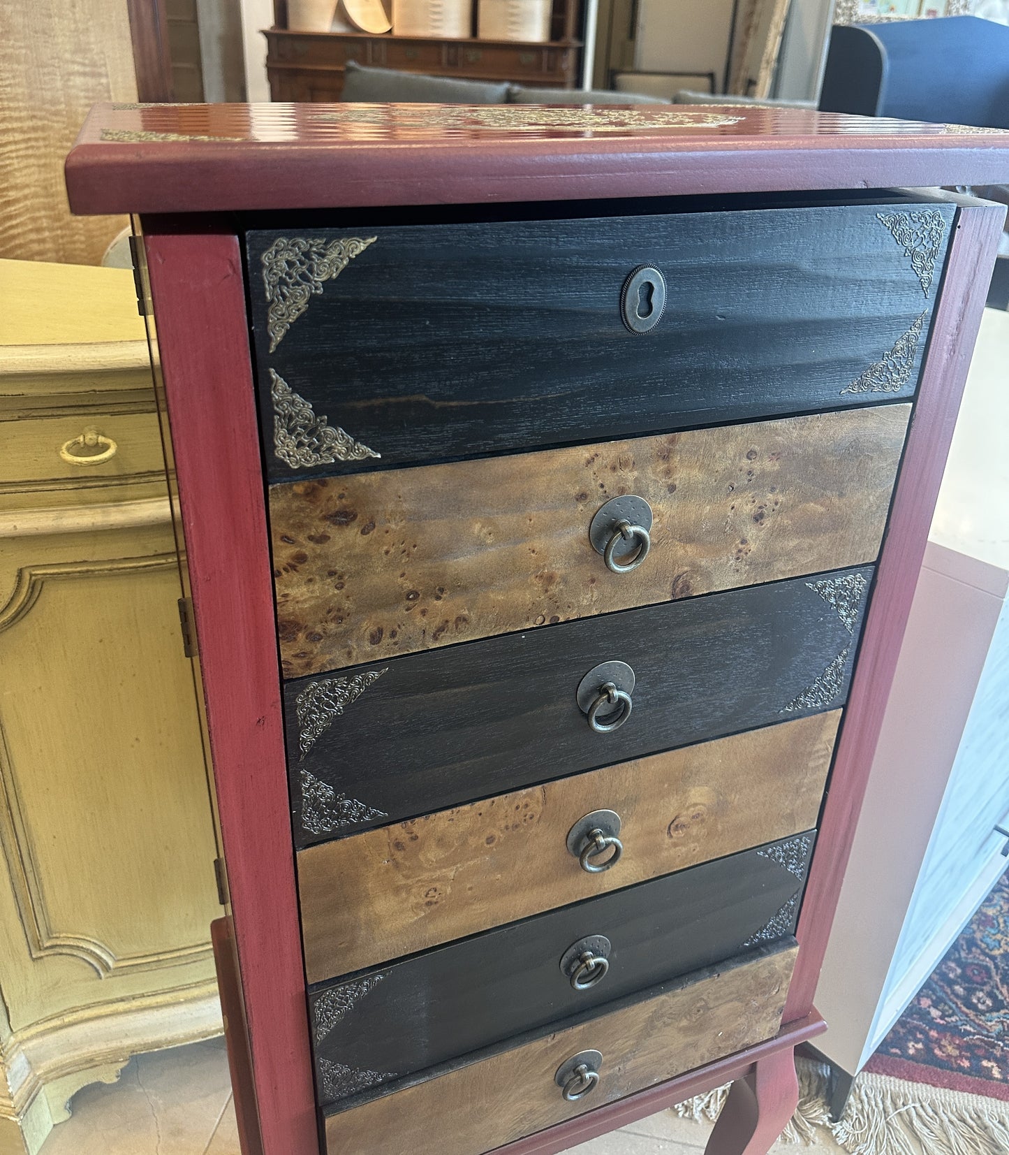 Pier 1 Asian Jewelry Cabinet AS IS (01401L)