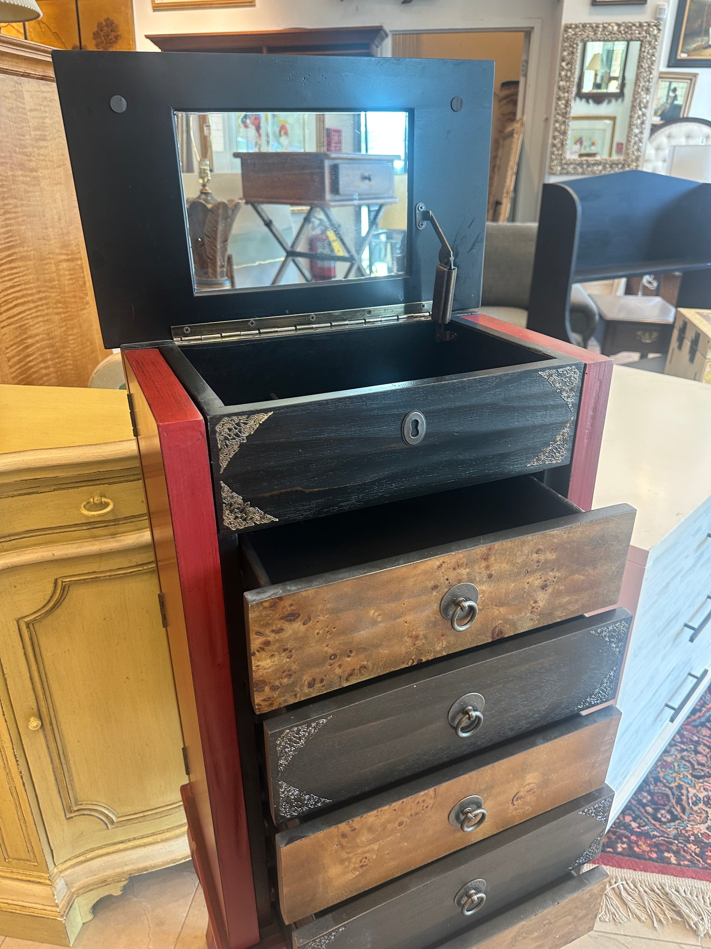 Pier 1 Asian Jewelry Cabinet AS IS (01401L)