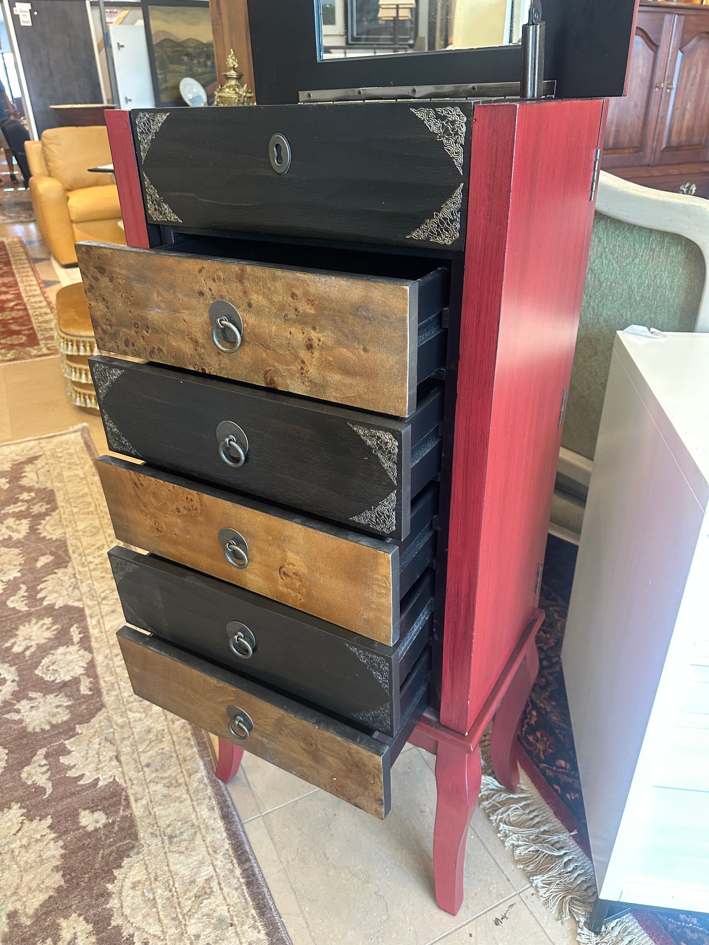 Pier 1 Asian Jewelry Cabinet AS IS (01401L)