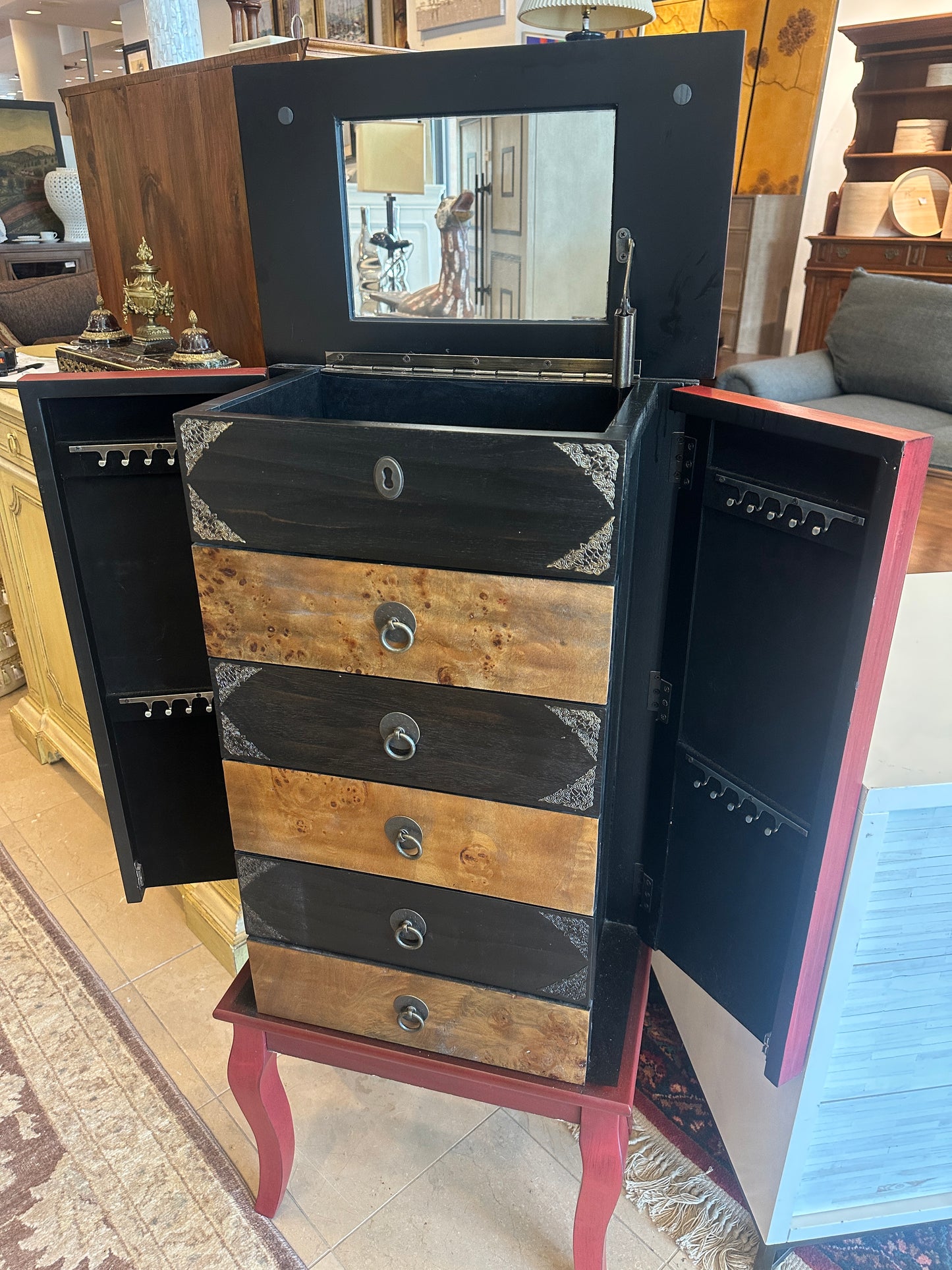 Pier 1 Asian Jewelry Cabinet AS IS (01401L)