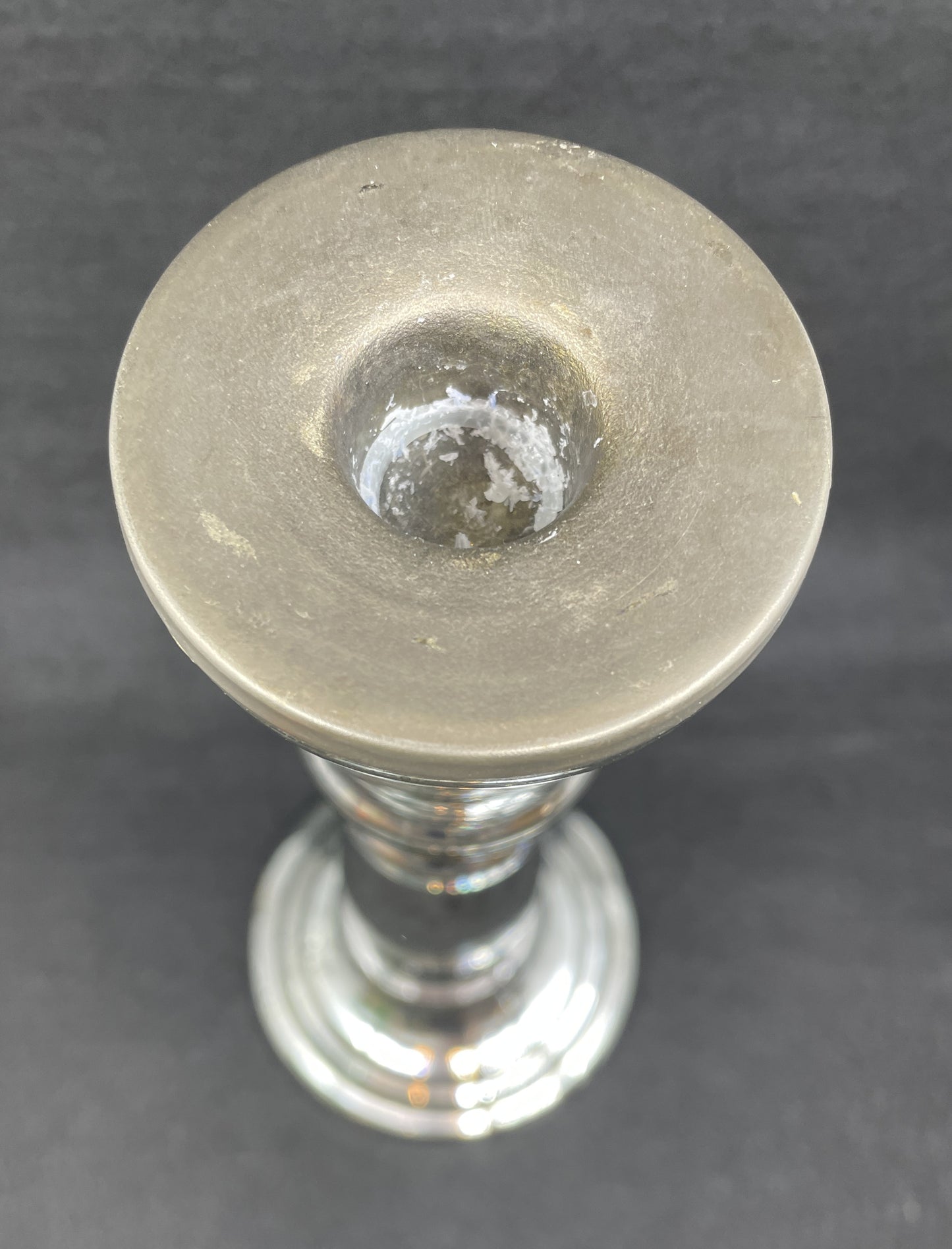 Antique Mercury Glass Candlesticks, a pair (0JL03V)