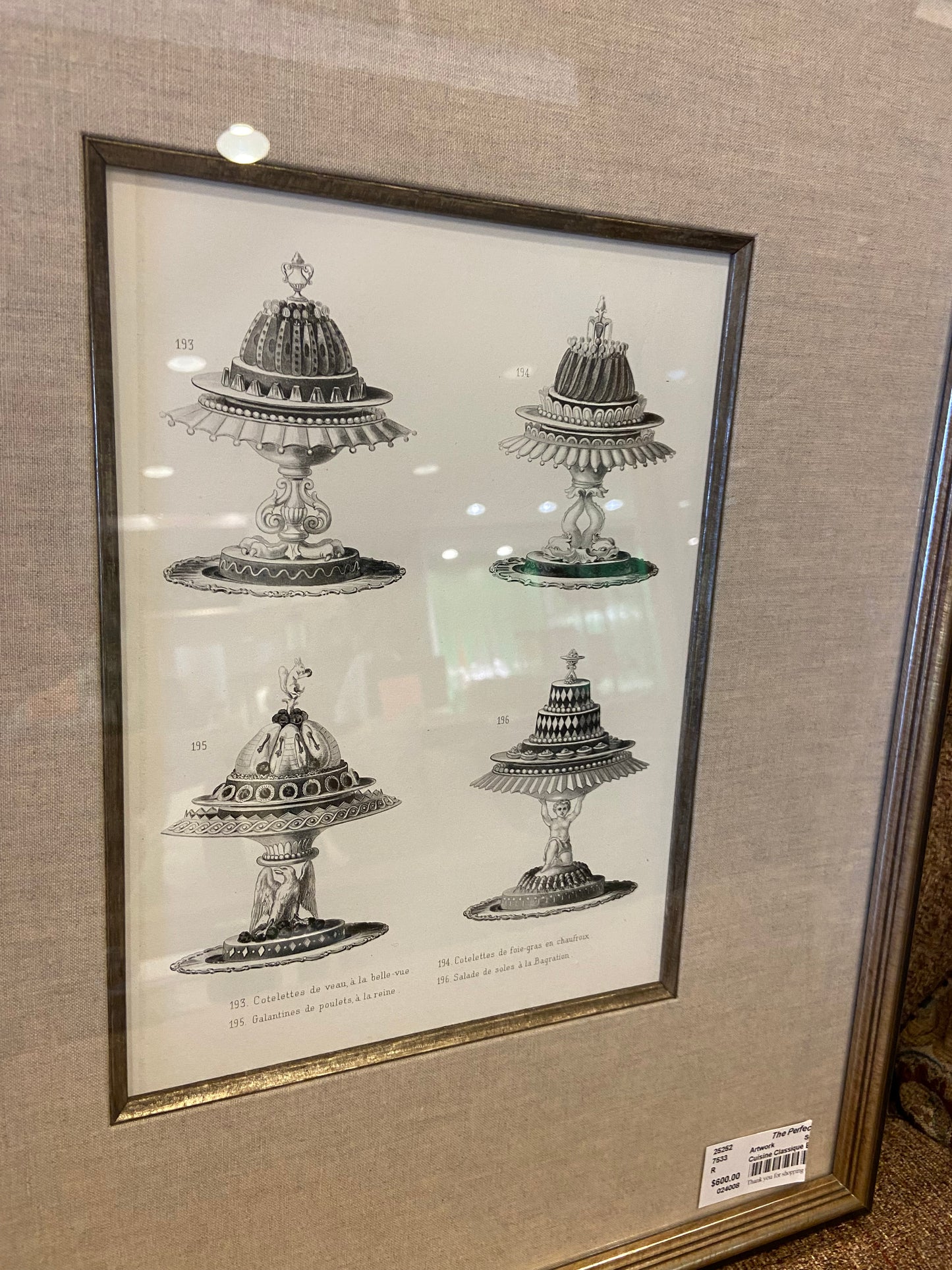 Set of Four Cuisine Classique Engravings (25252)