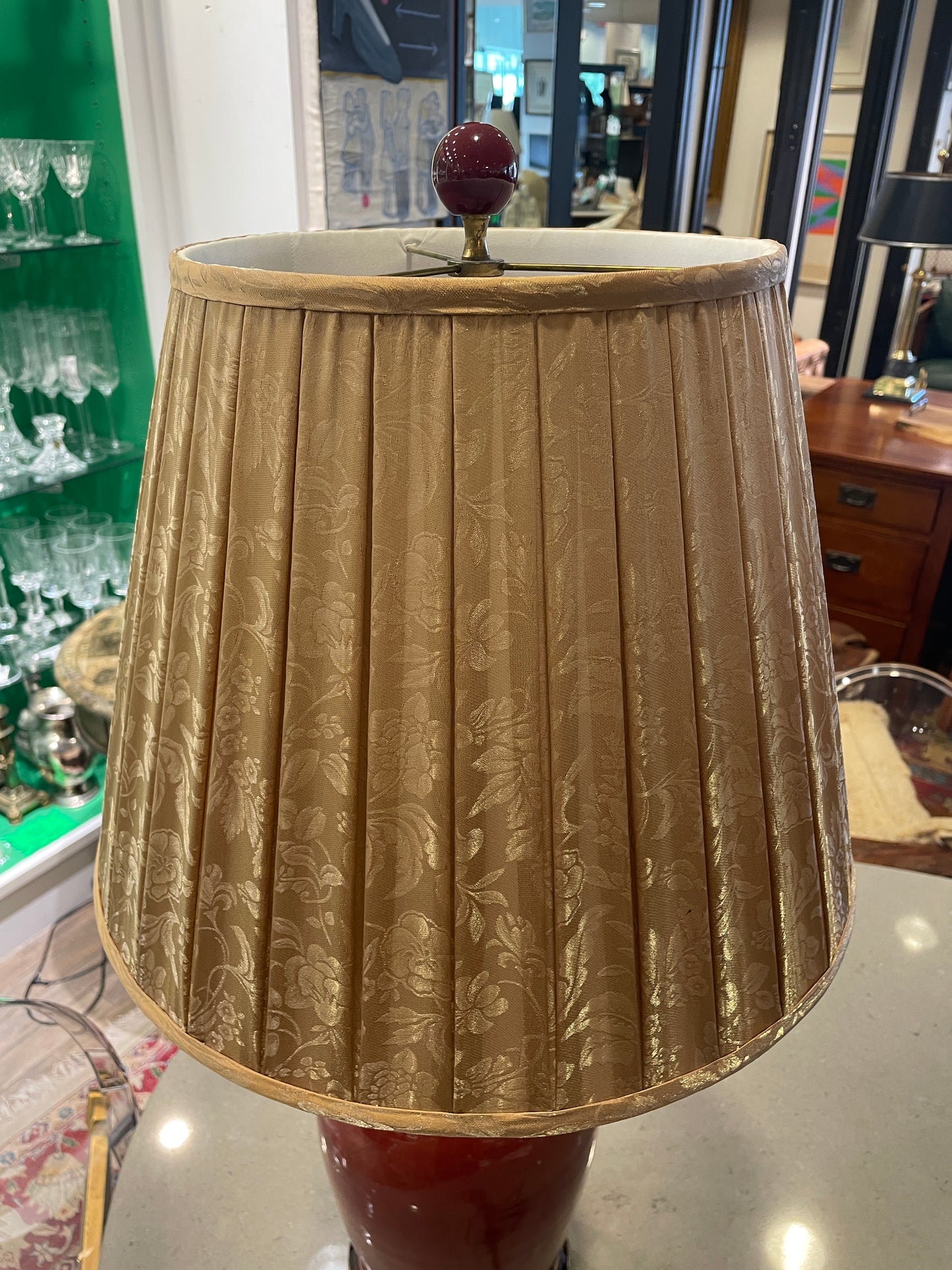 Antique Sang de Boeuf Vase Lamp (0HP00T)