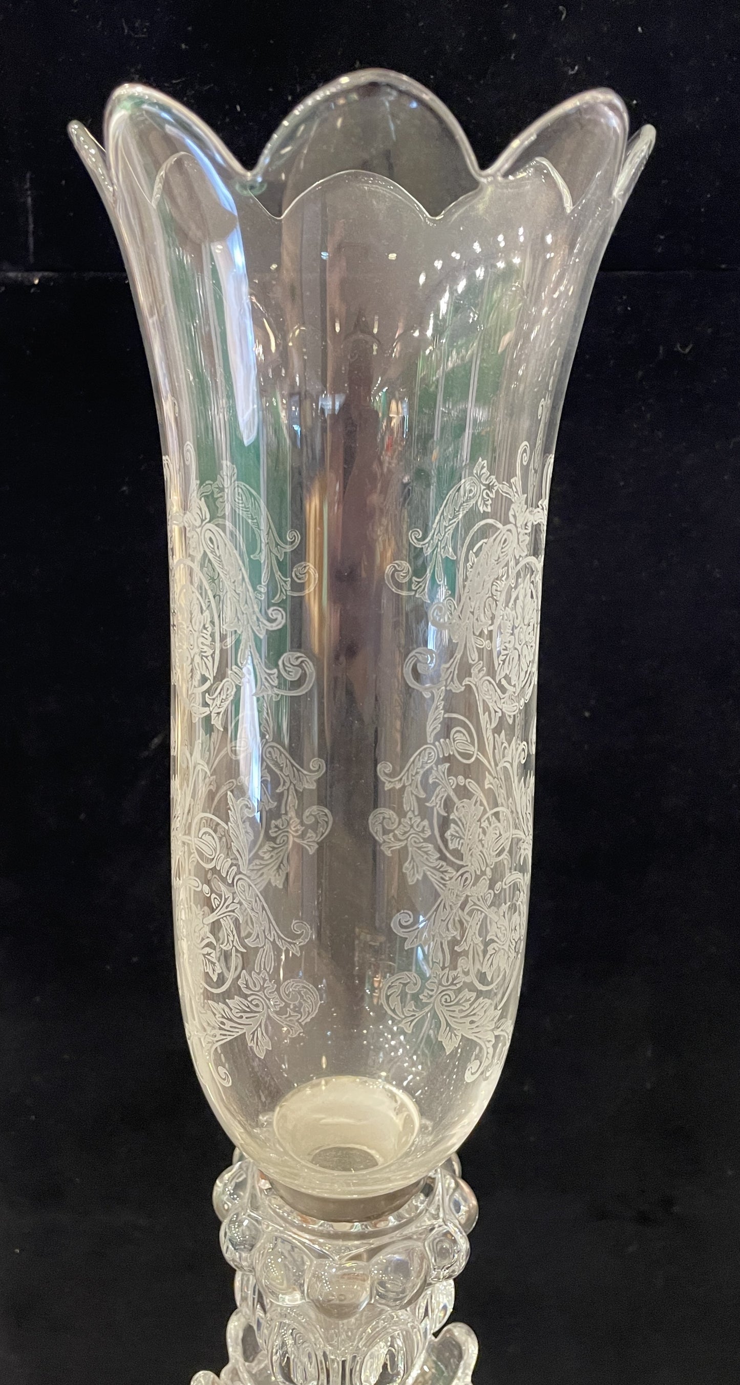Baccarat Medallion Hurricane Candelabras, a pair (0P3001)