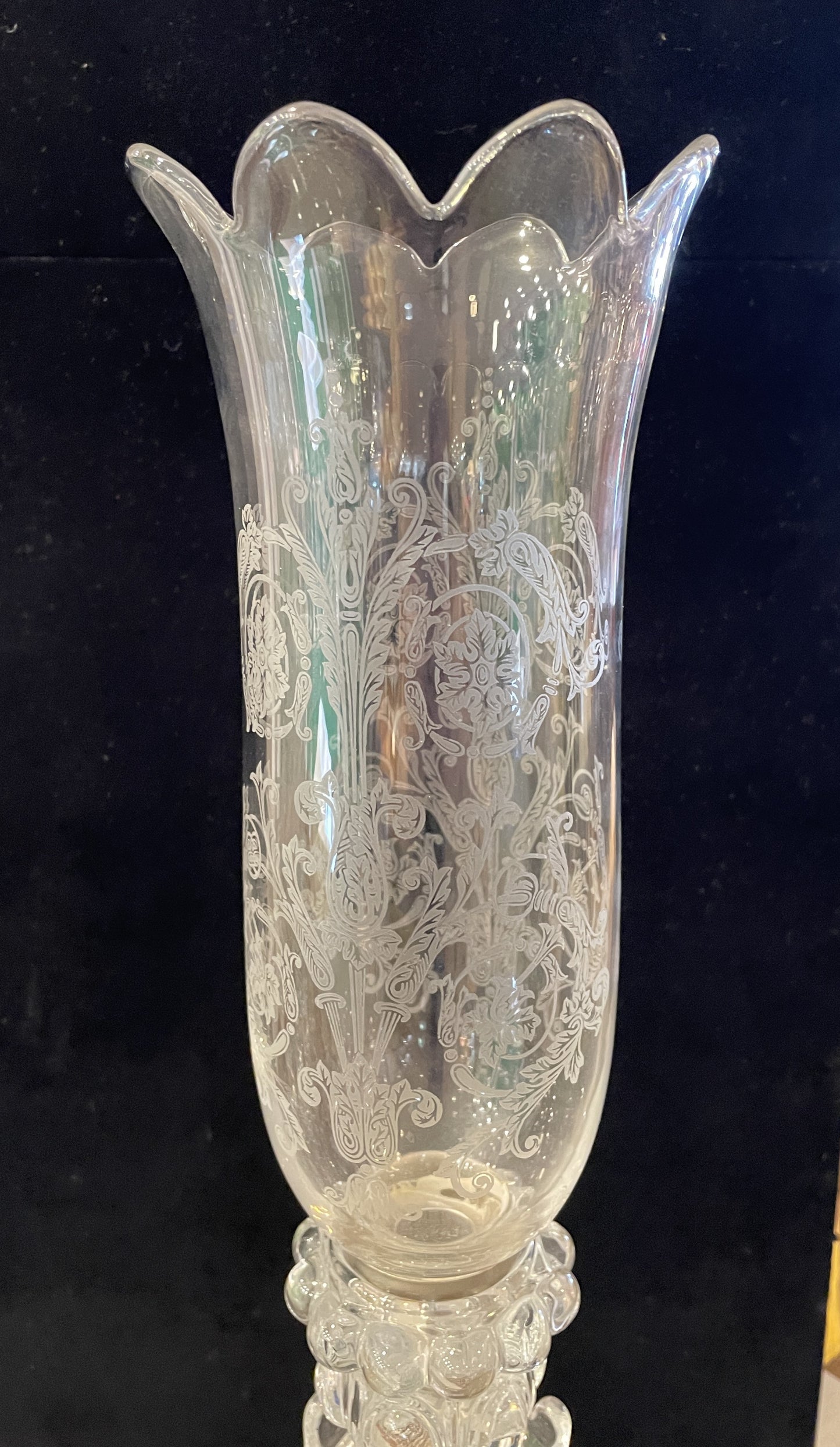 Baccarat Medallion Hurricane Candelabras, a pair (0P3001)