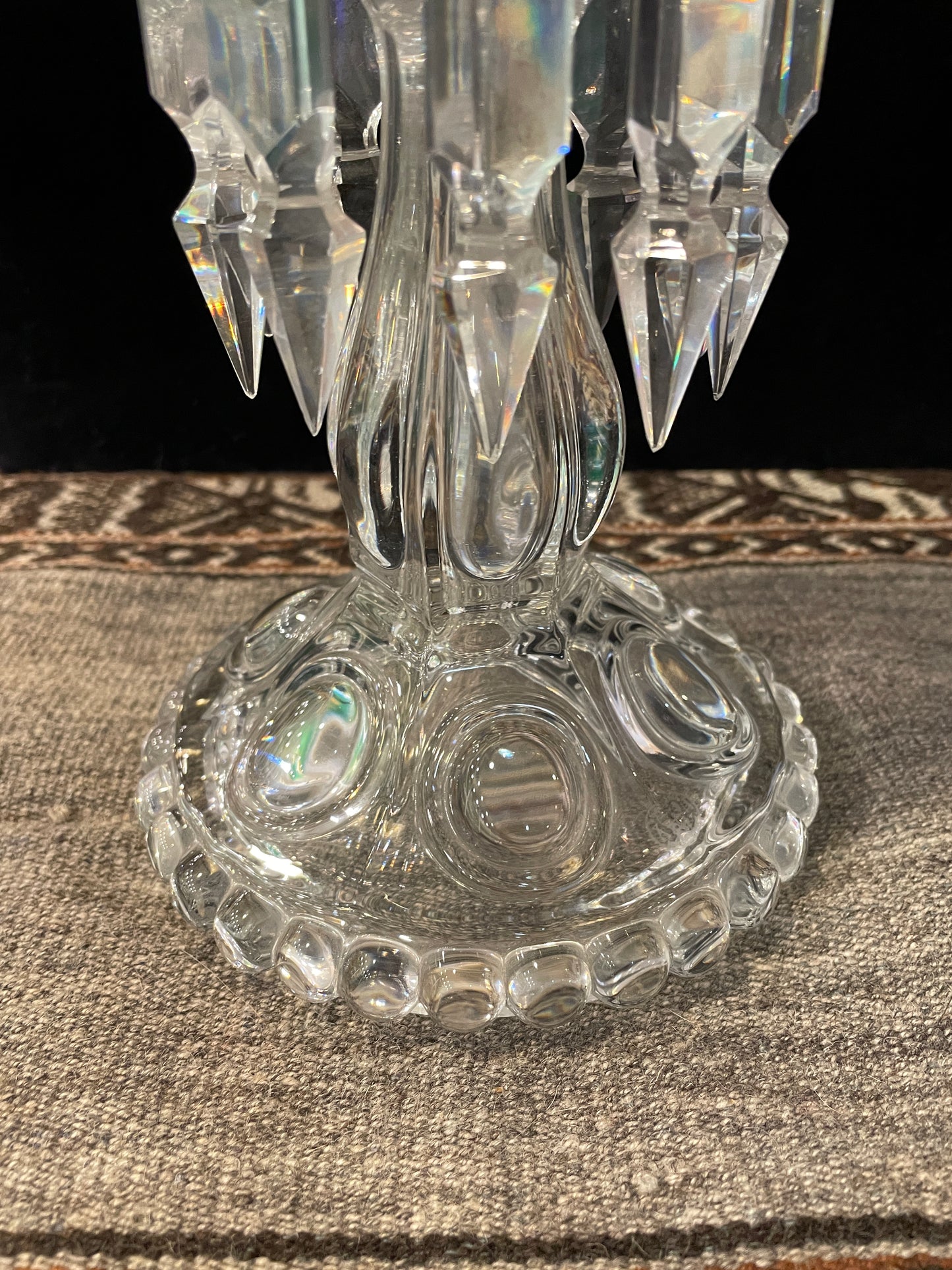 Baccarat Medallion Hurricane Candelabras, a pair (0P3001)