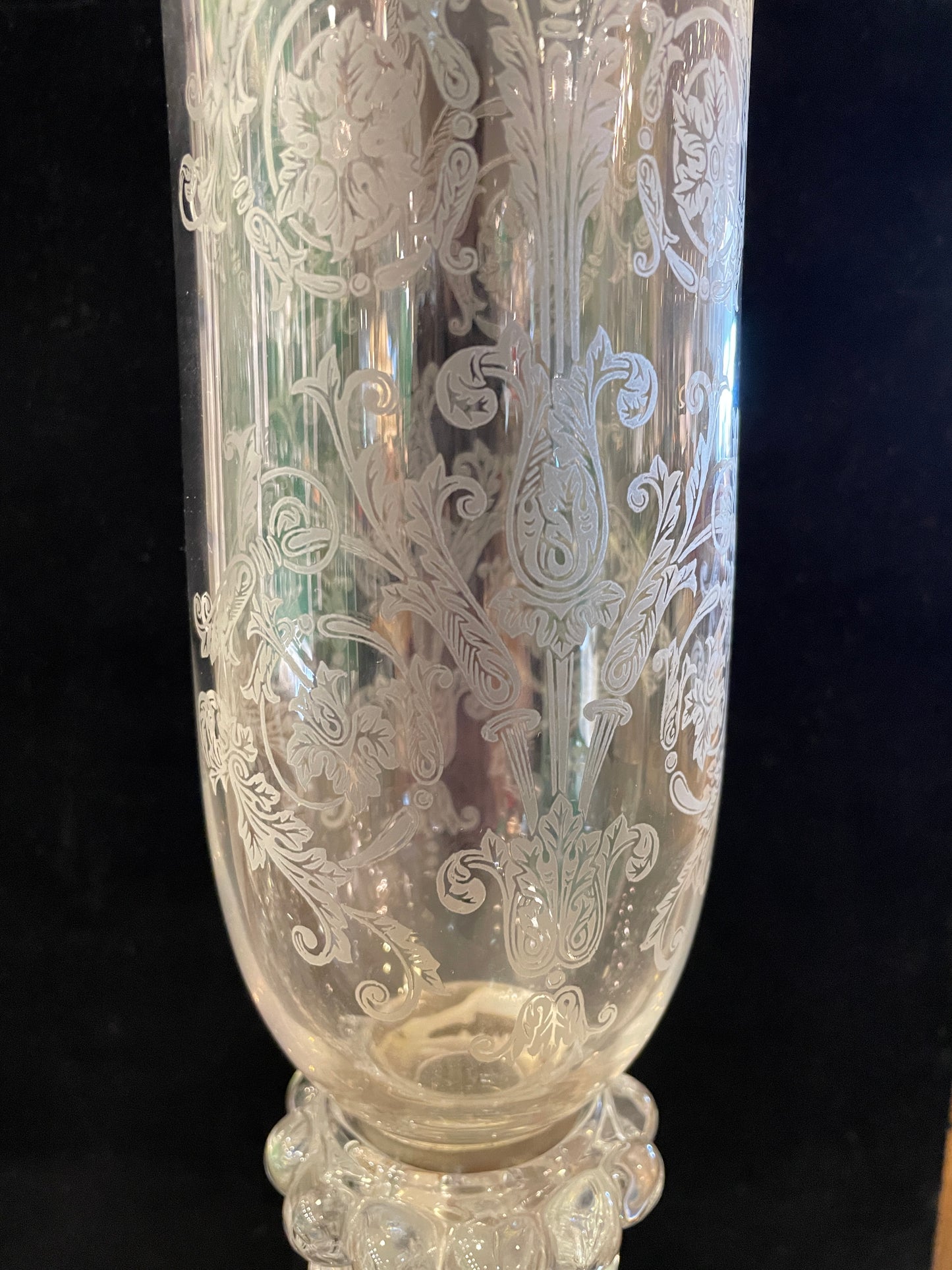 Baccarat Medallion Hurricane Candelabras, a pair (0P3001)