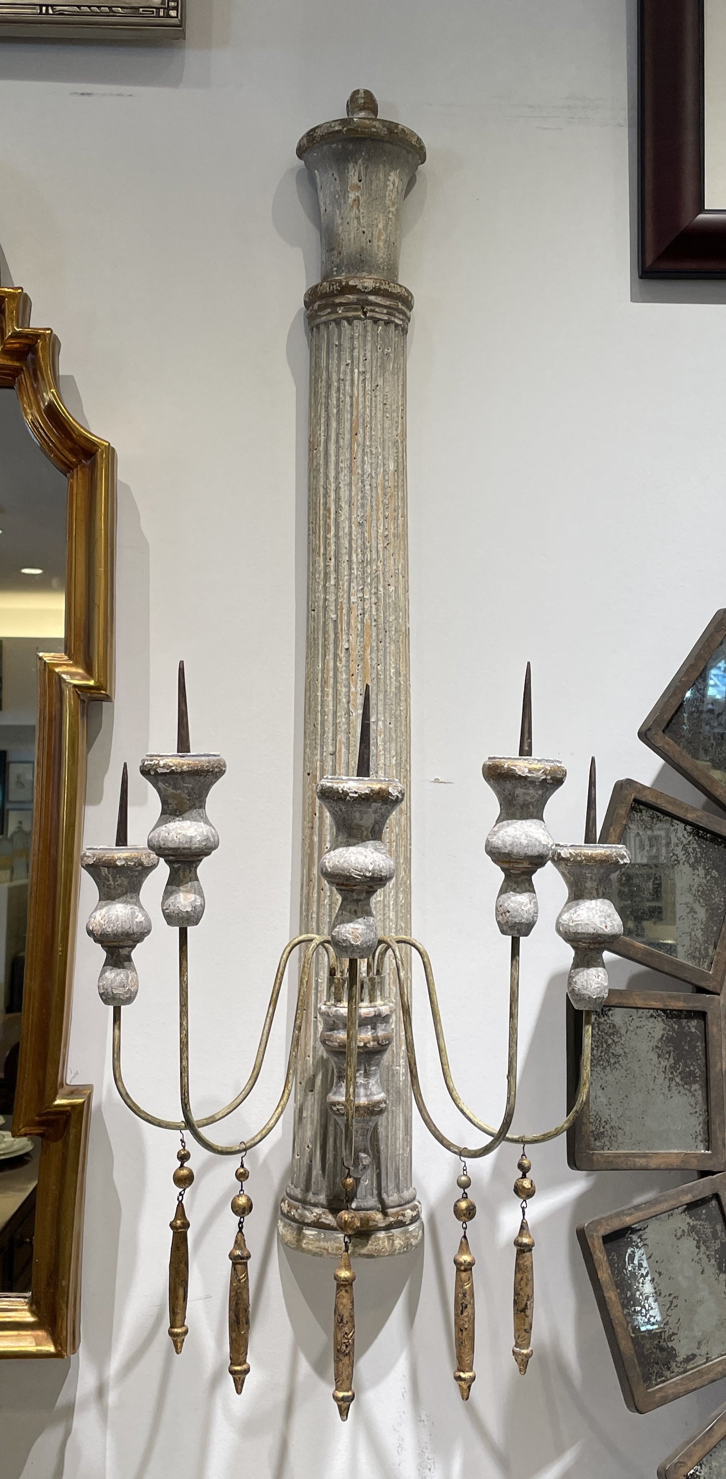 Aidan Gray Pilaster Wall Candelabra, a pair (0JL041)