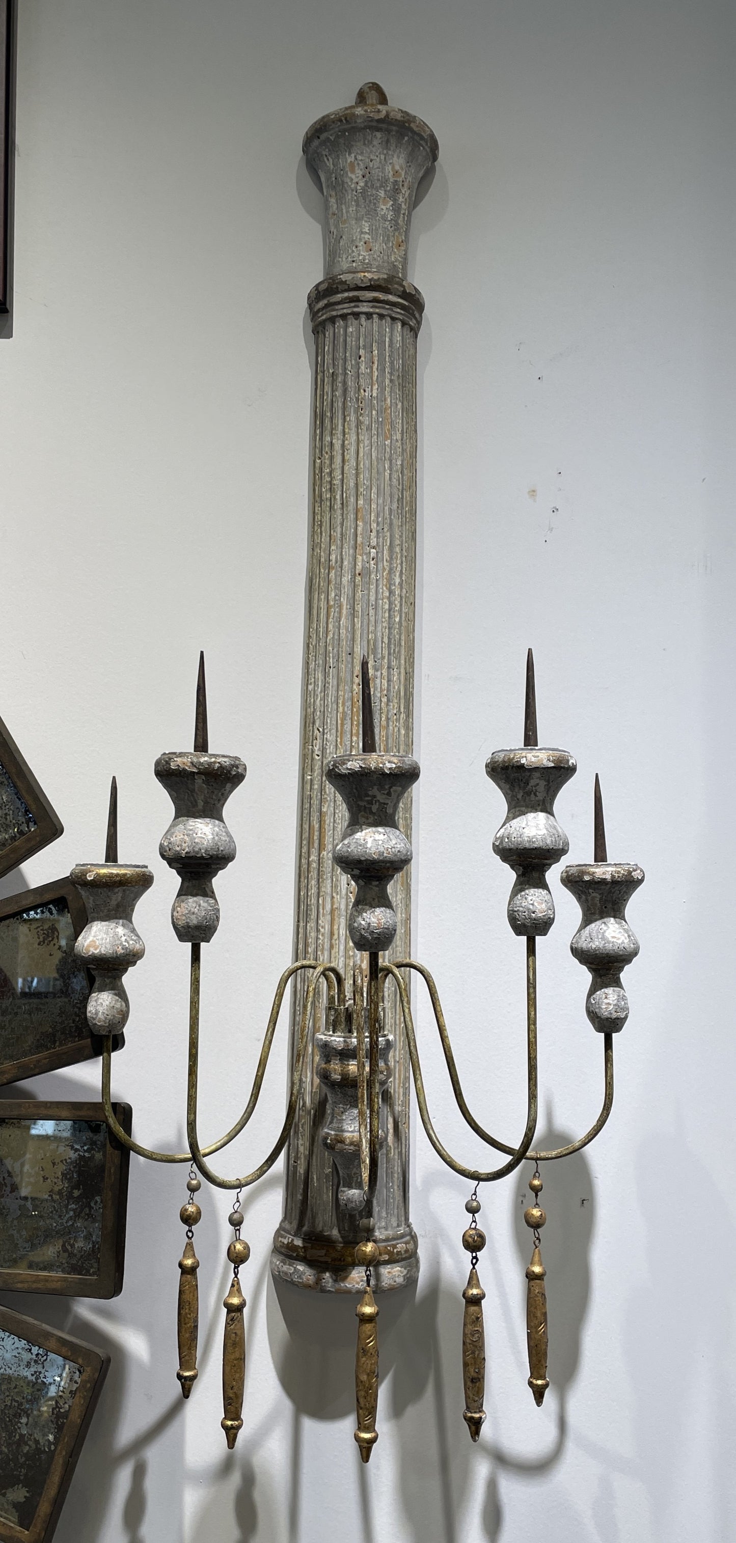 Aidan Gray Pilaster Wall Candelabra, a pair (0JL041)