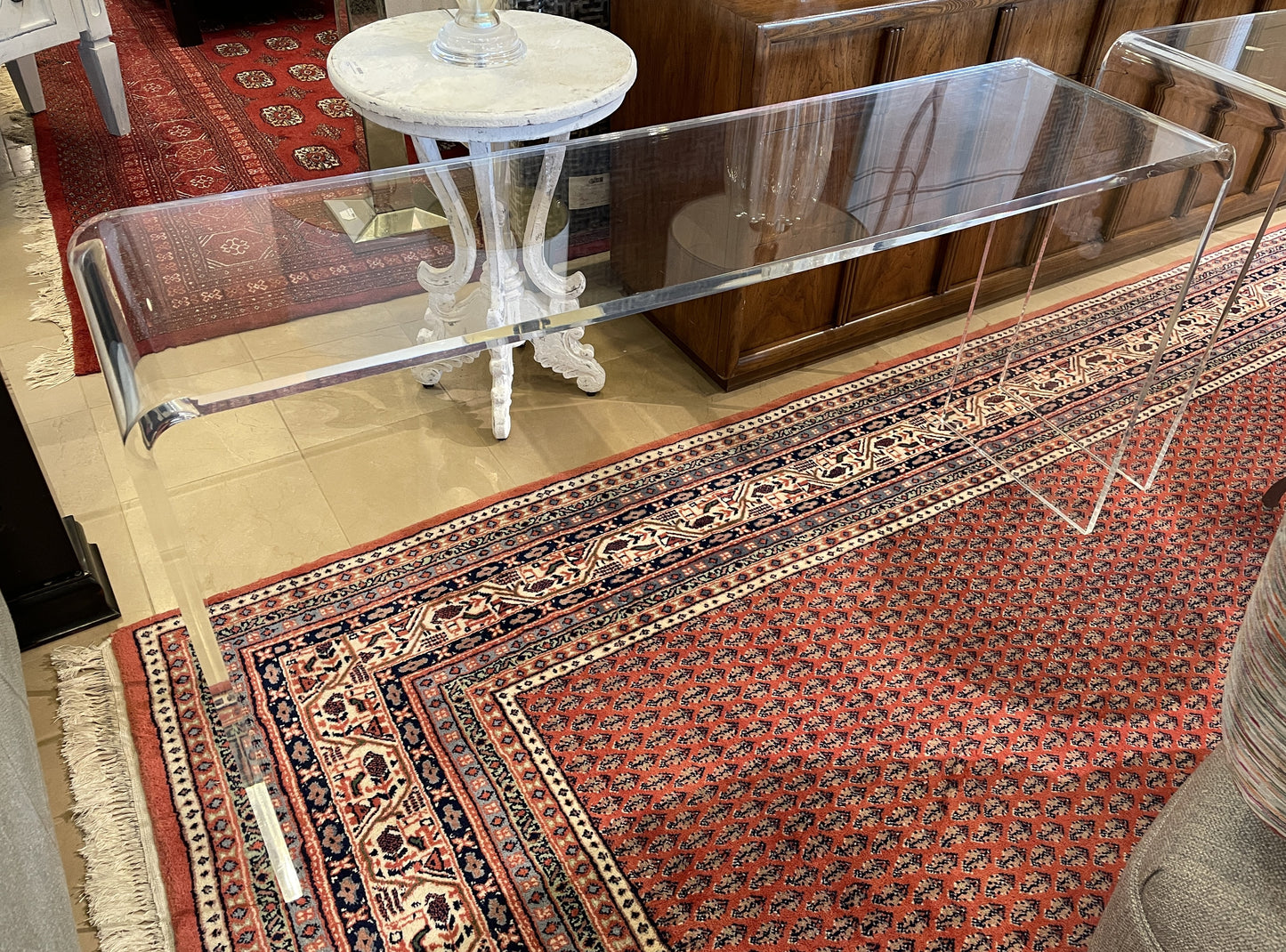 Acrylic Waterfall Console Table (Two available 0LG008 and 0LG009)