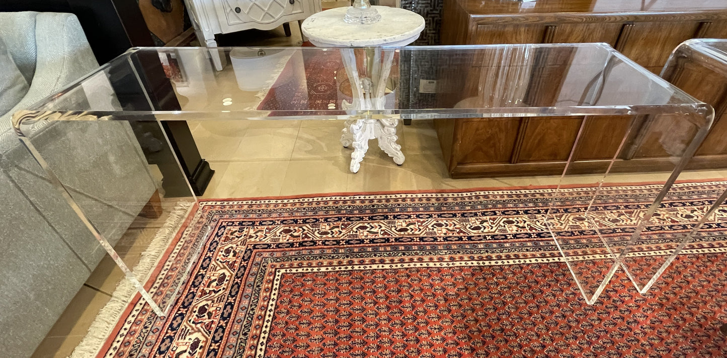 Acrylic Waterfall Console Table (Two available 0LG008 and 0LG009)