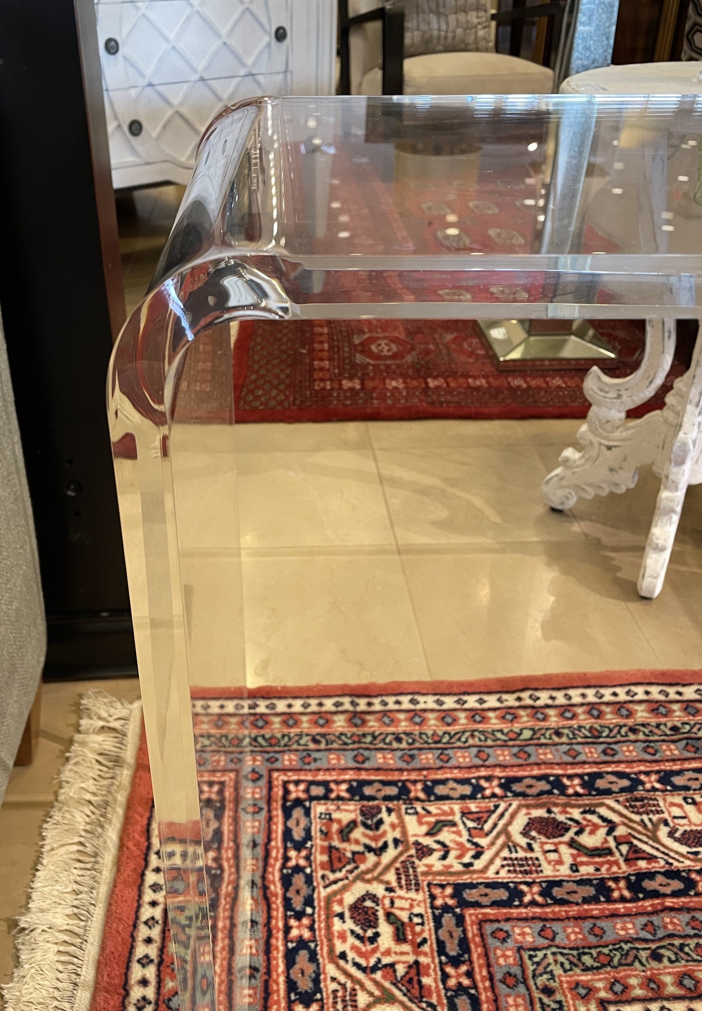 Acrylic Waterfall Console Table (Two available 0LG008 and 0LG009)