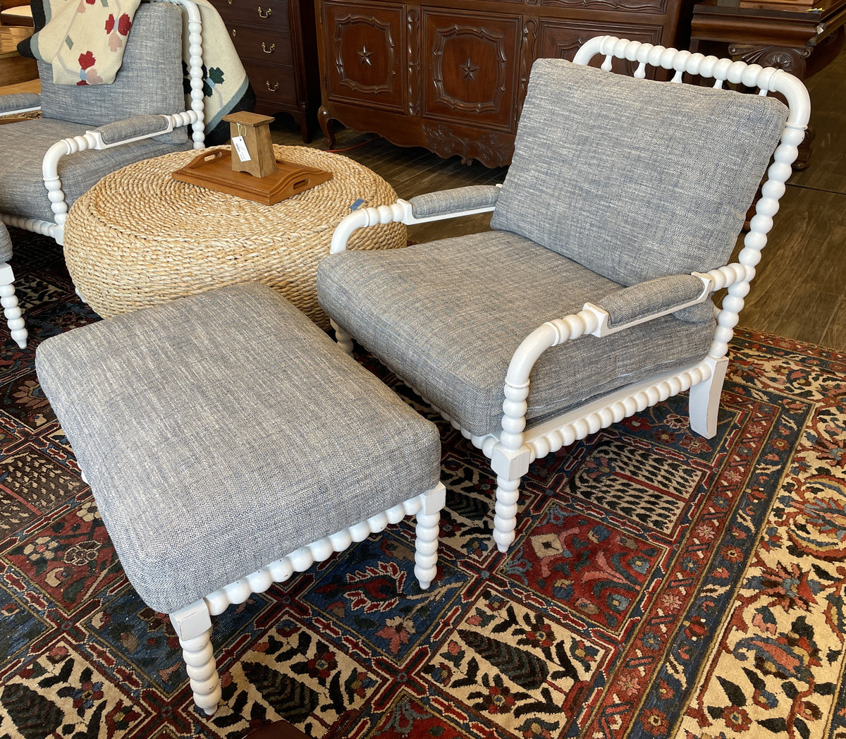 Cholet Arm Chair With Ottoman (Two available 01D02Q 01D02P)