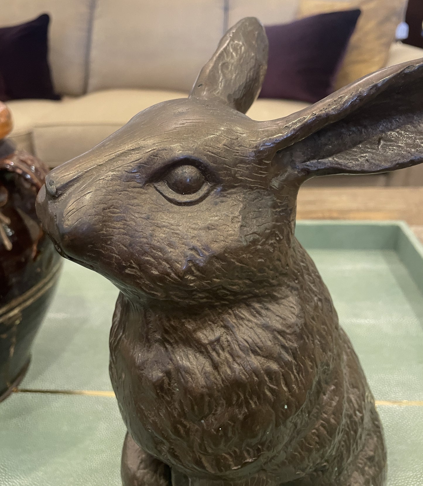 Bronze Bunny Statue (0HO011)