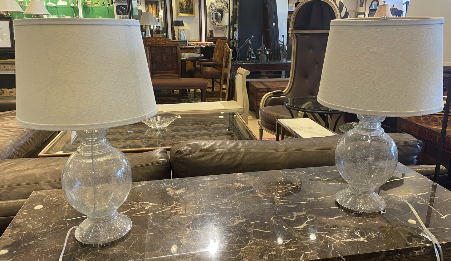 Jamie Young Bubble Glass Table Lamps, a pair (0HQ003)