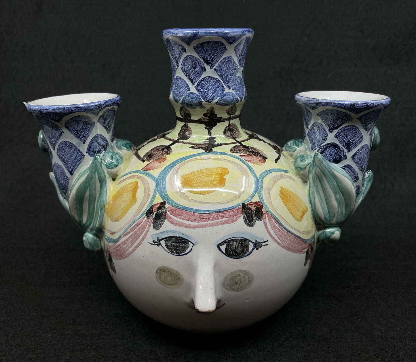 Bjorn Wiinblad (Danish) Three Candlestick Head, AS IS (0JA002)