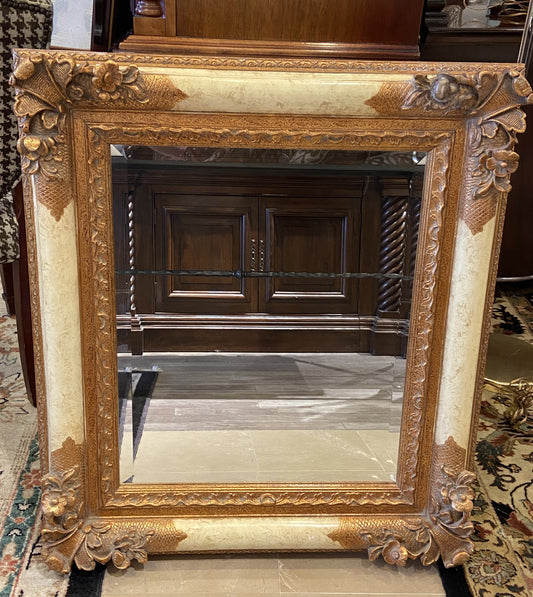 Cream and Gilt Mirror (27955)