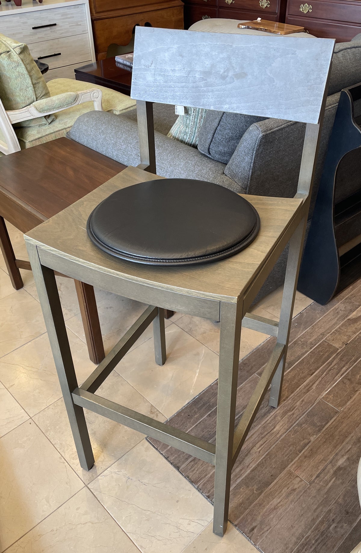 CB2 Wooden Barstool, AS IS (Five available 01B01L 01B01M 01B01N 01B01O 01B01P)