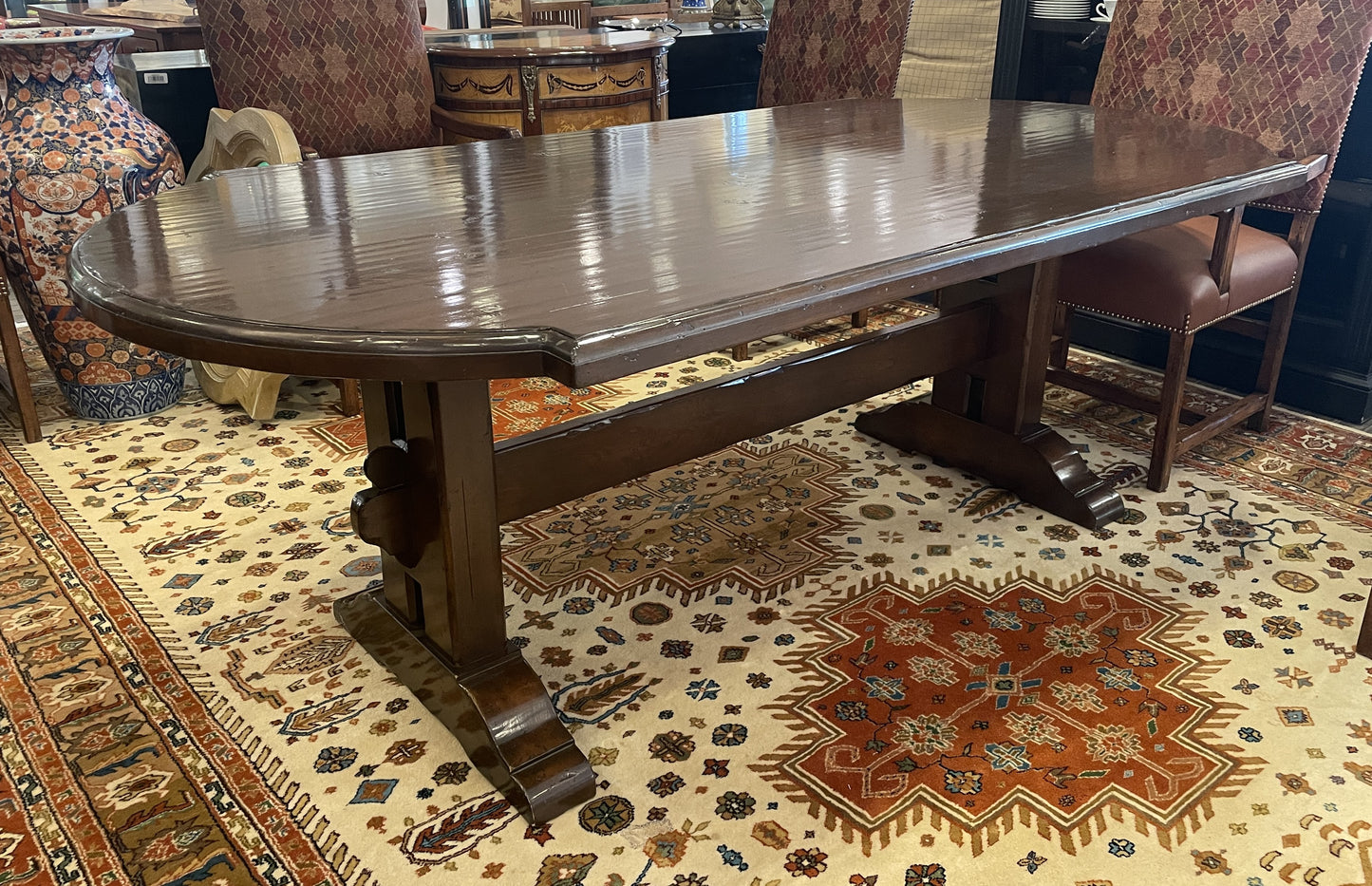 Woodland Furniture Trestle Table AS IS (0ED002)