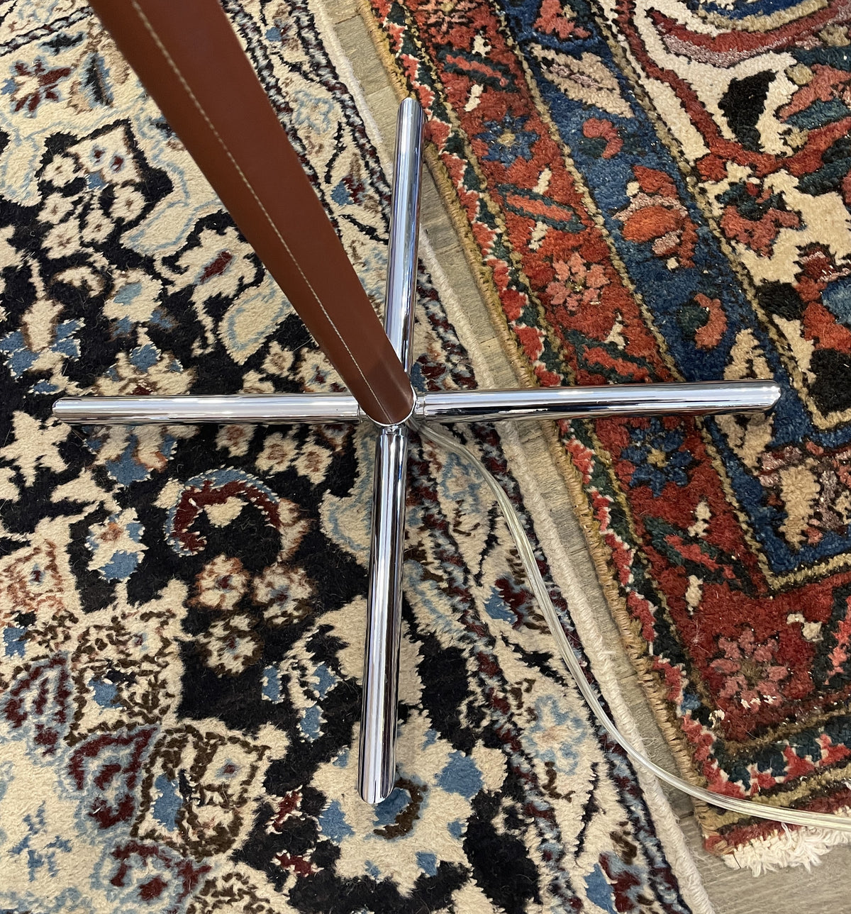 Nessen Leather Wrapped Floor Lamp (01B01Q)