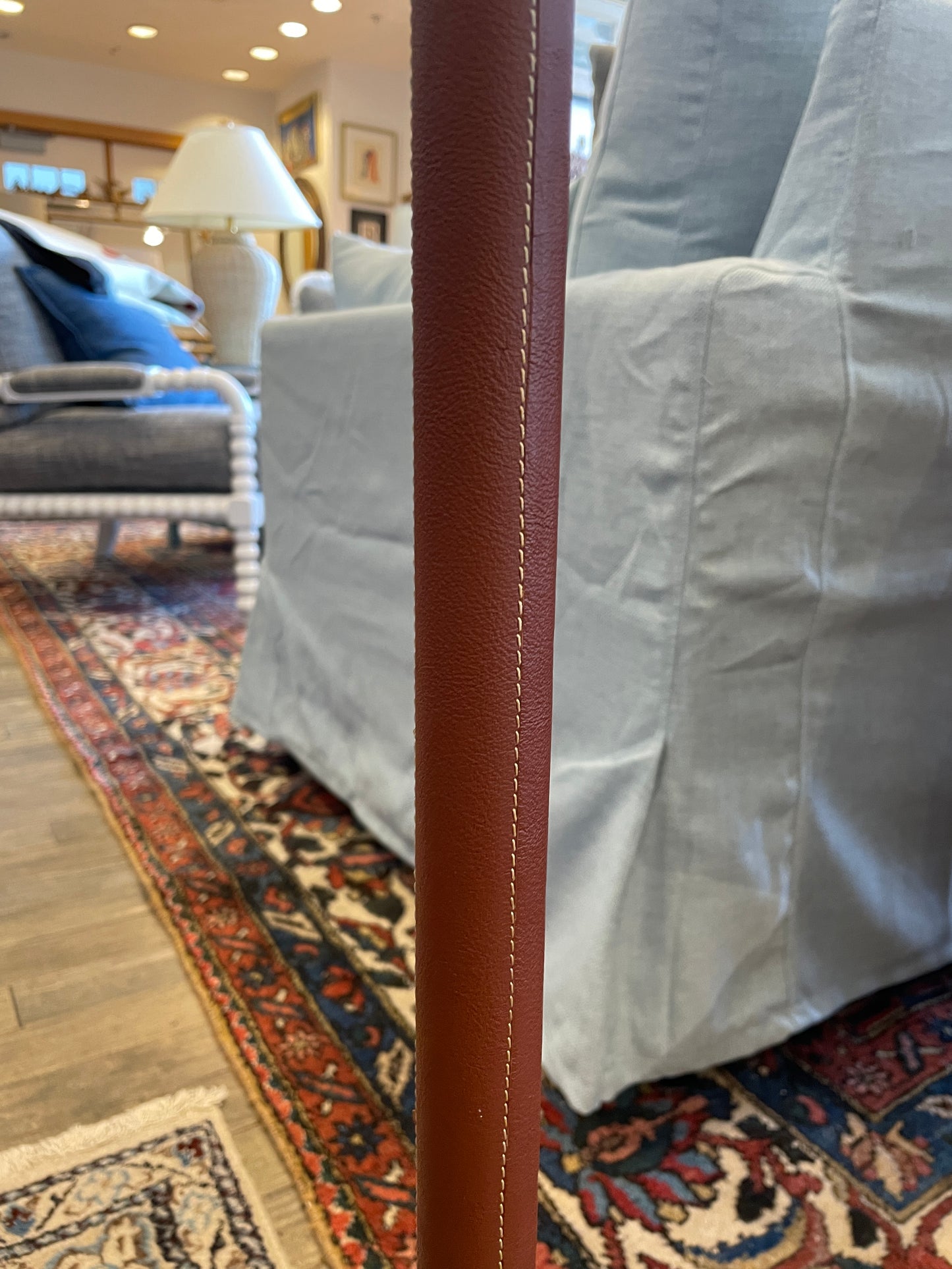 Nessen Leather Wrapped Floor Lamp (01B01Q)
