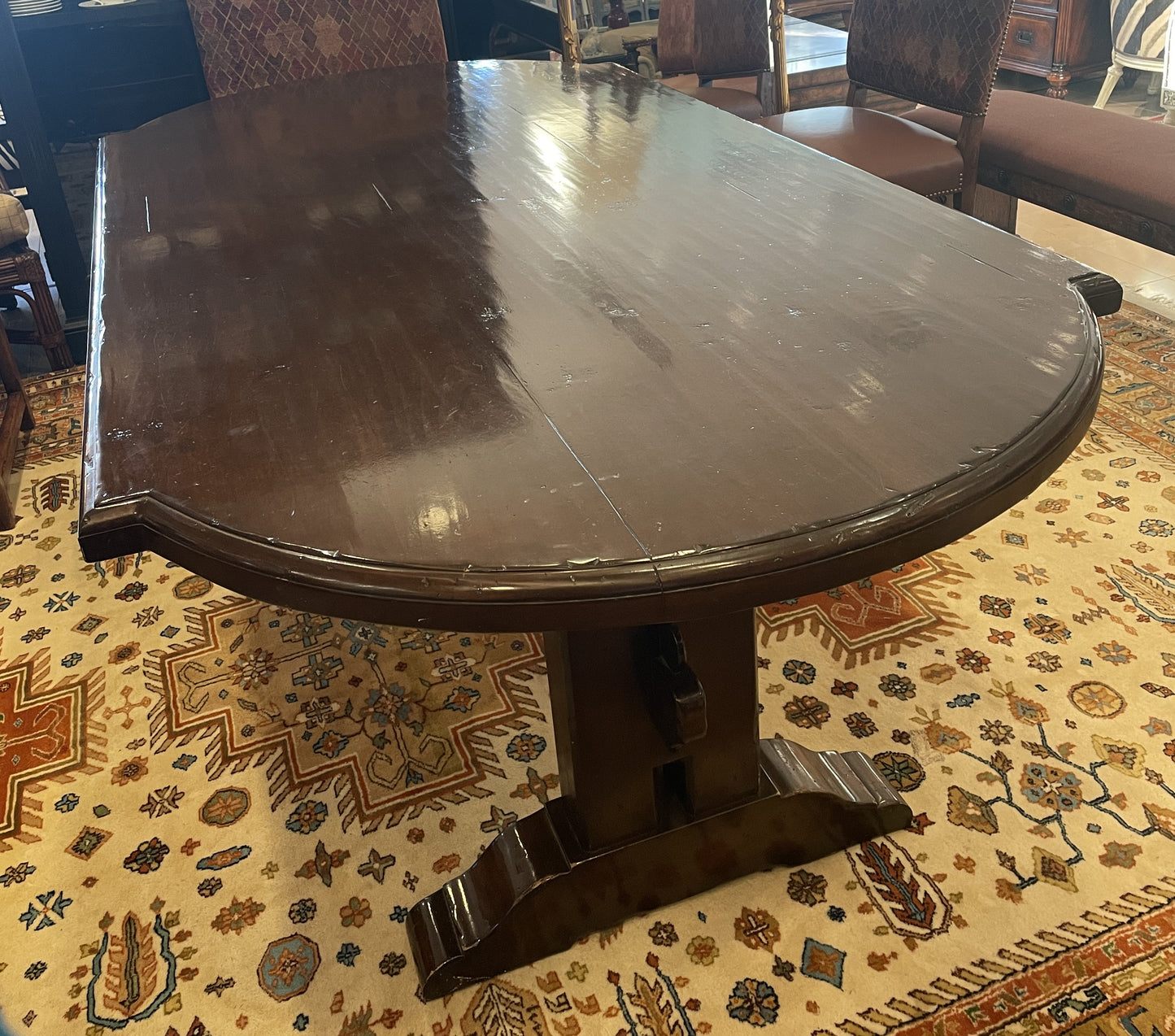 Woodland Furniture Trestle Table AS IS (0ED002)