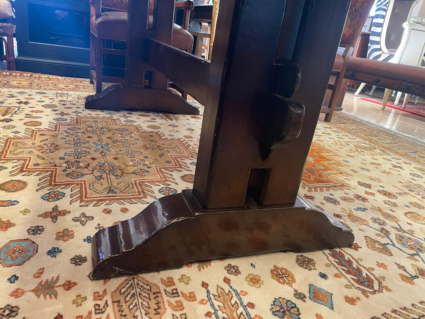 Woodland Furniture Trestle Table AS IS (0ED002)