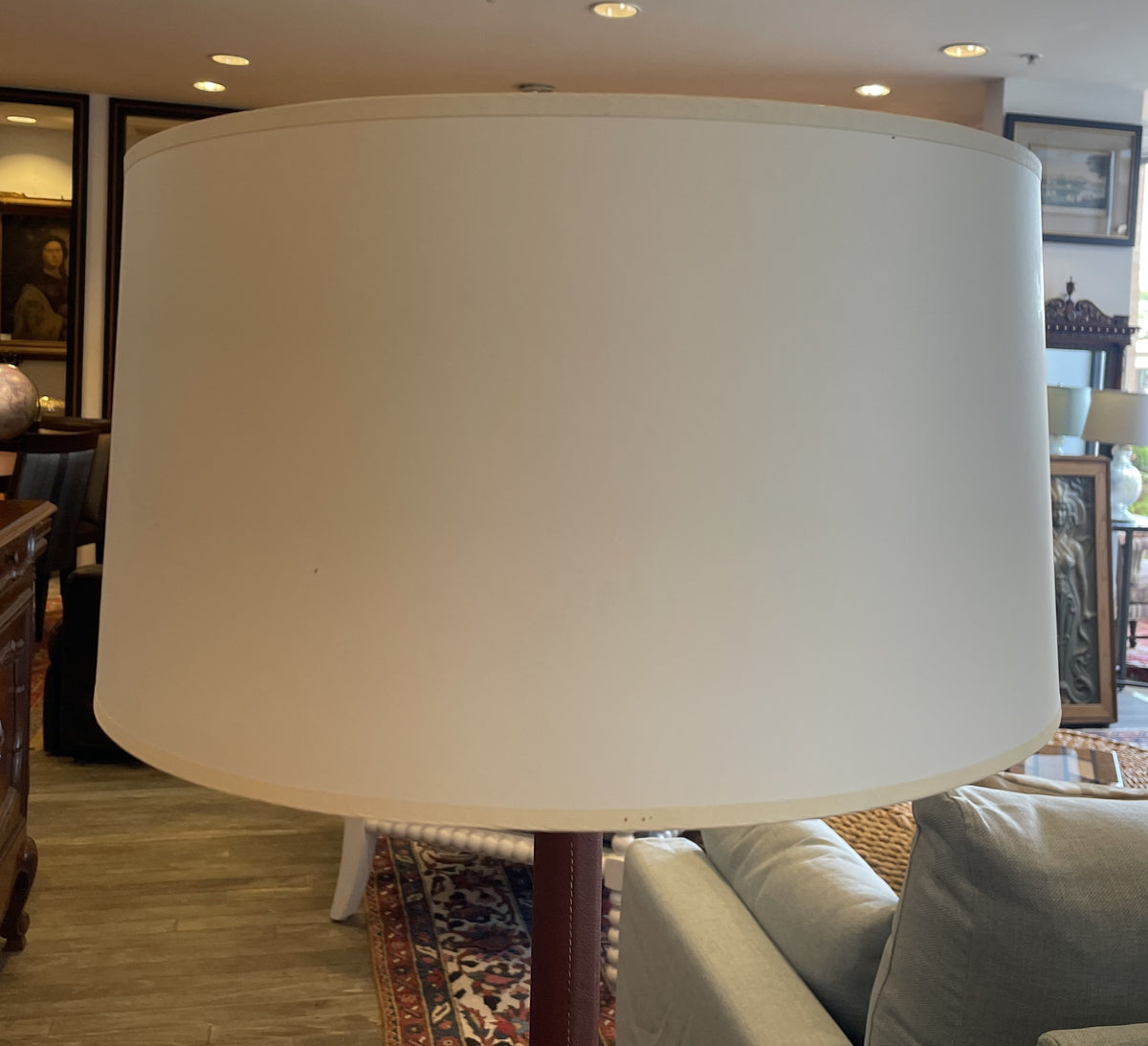 Nessen Leather Wrapped Floor Lamp (01B01Q)