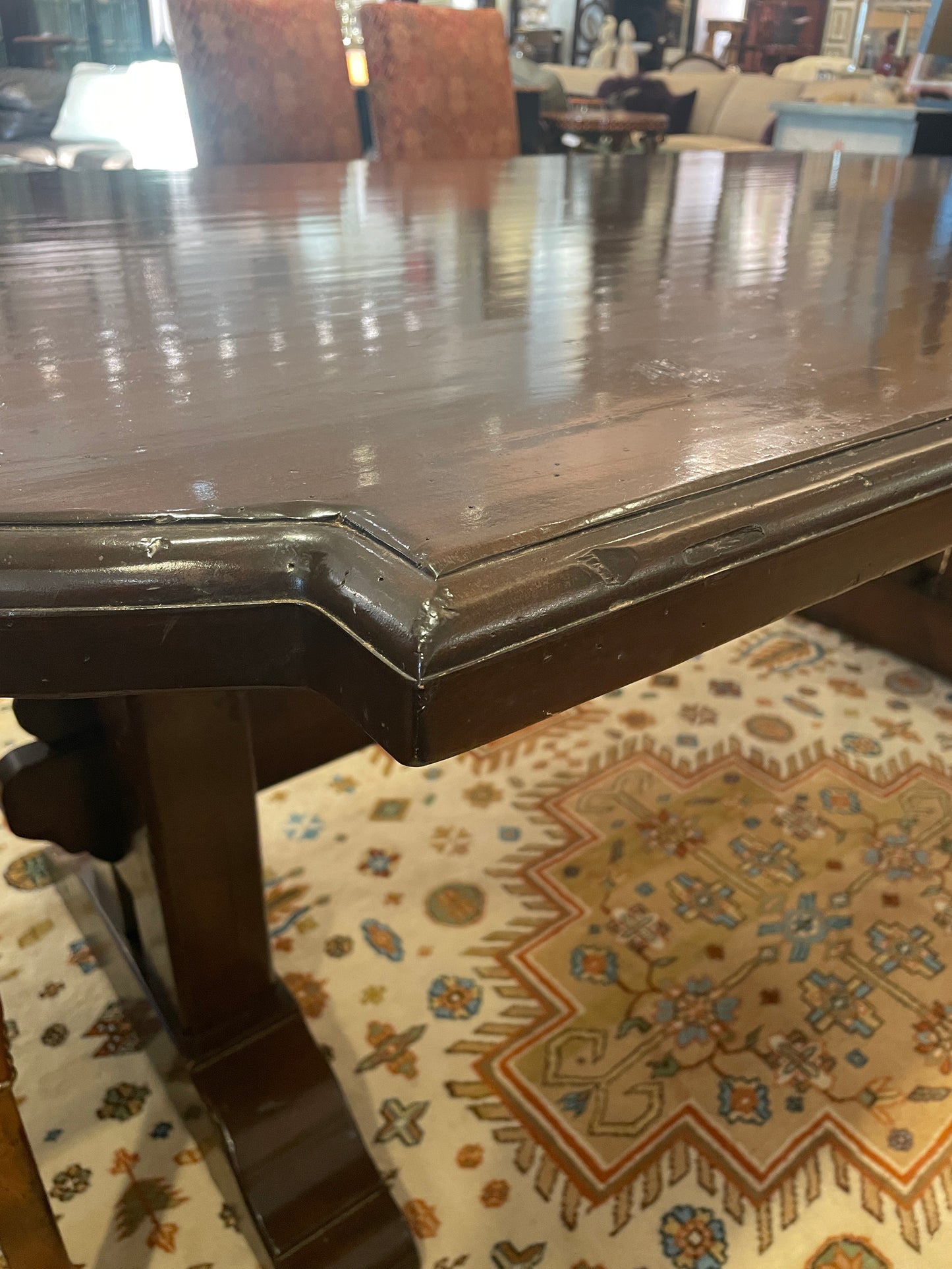 Woodland Furniture Trestle Table AS IS (0ED002)