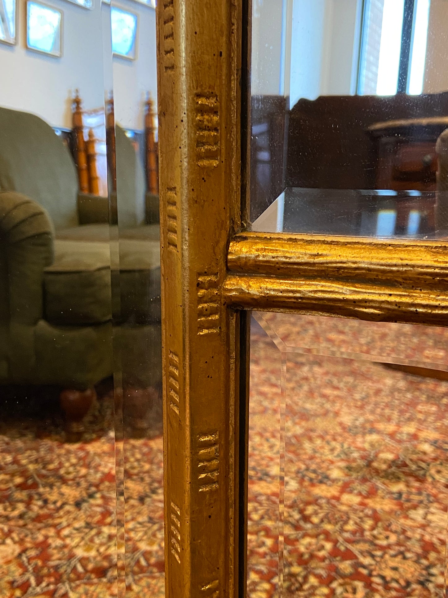 Large Ornate Gilt Mirror AS IS (28001)