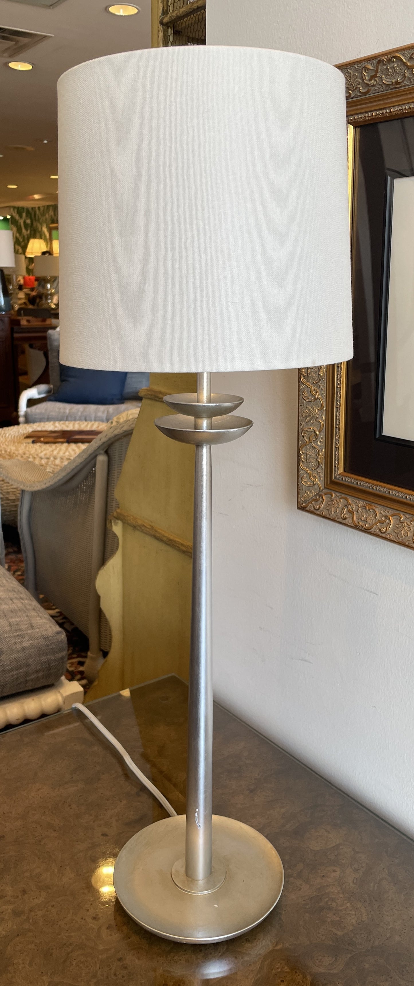Visual Comfort Silver Beaumont Table Lamps, a pair (01B01S)
