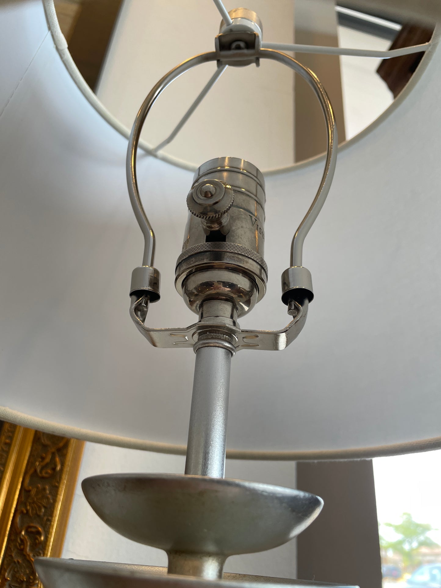 Visual Comfort Silver Beaumont Table Lamps, a pair (01B01S)