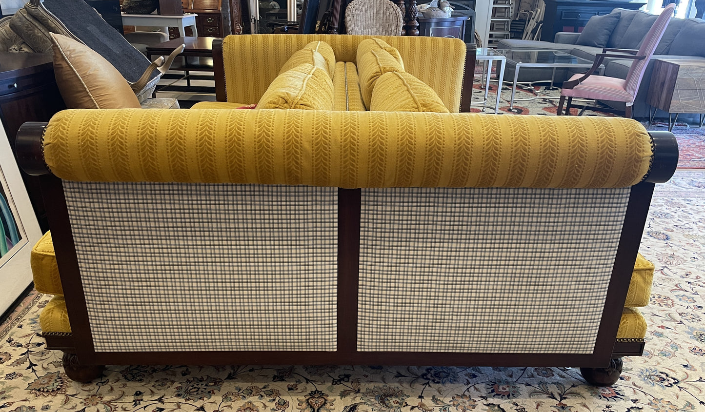 Double Sided Custom Sofa in gold damask (0HP00C)