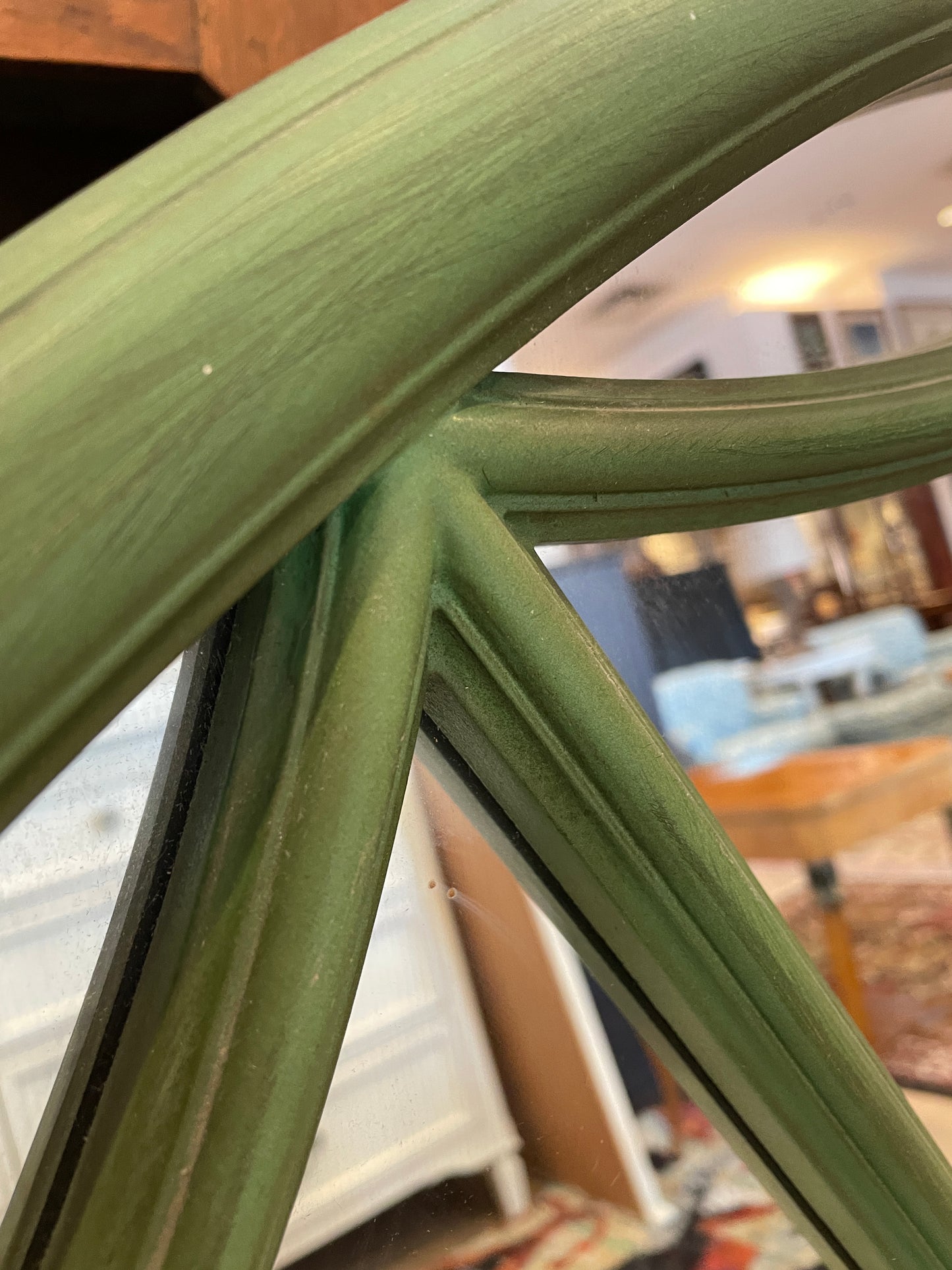 Ballard Designs Farmhouse Domed Mirror in Green (0DN003)