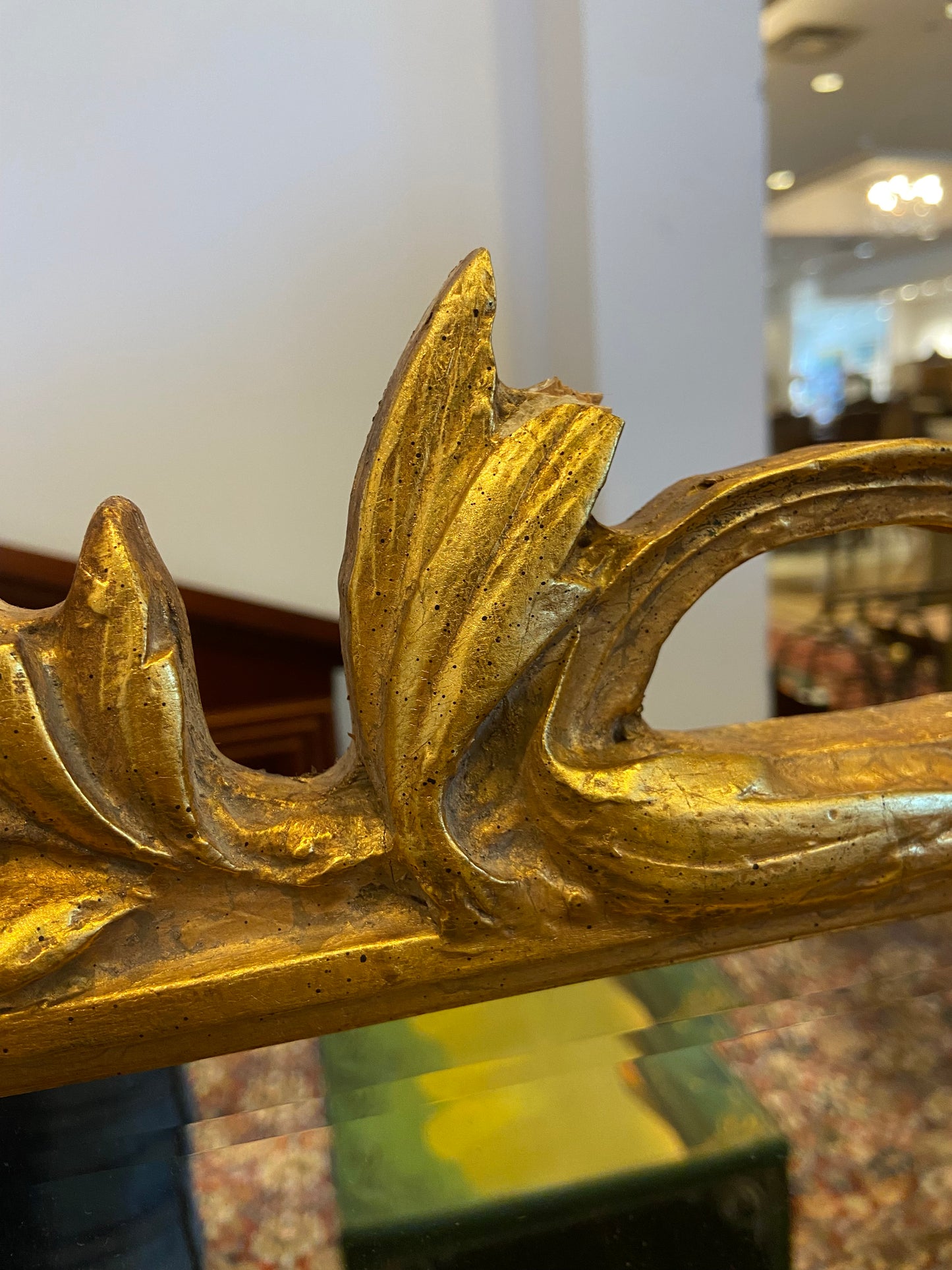 Large Ornate Gilt Mirror AS IS (28001)