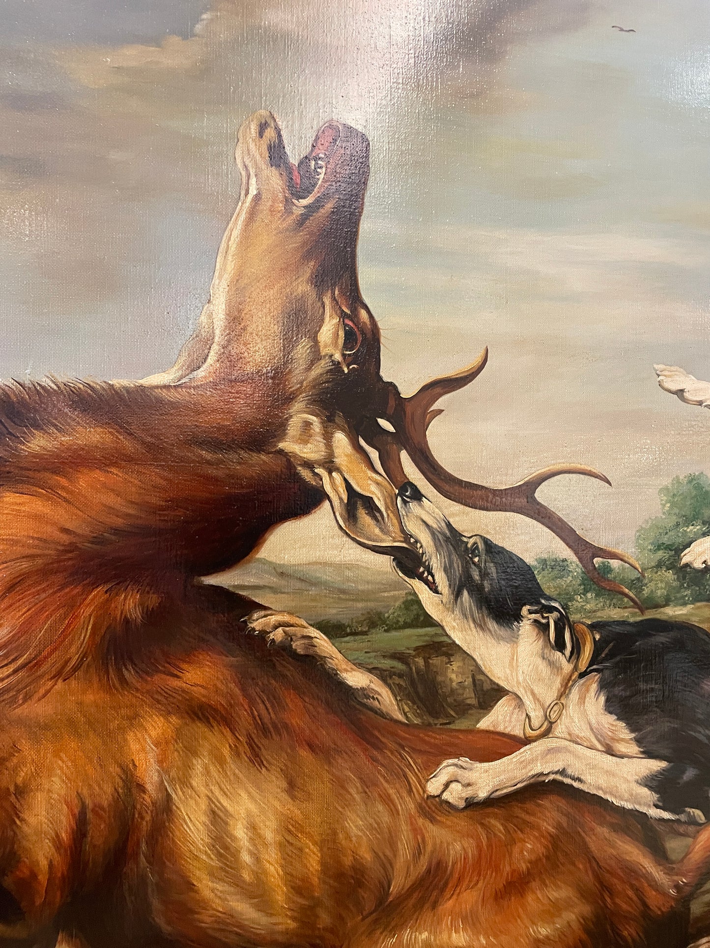 Frans Snyders Reproduction Oil on Canvas, Deer Hunt Scene (0HP012)