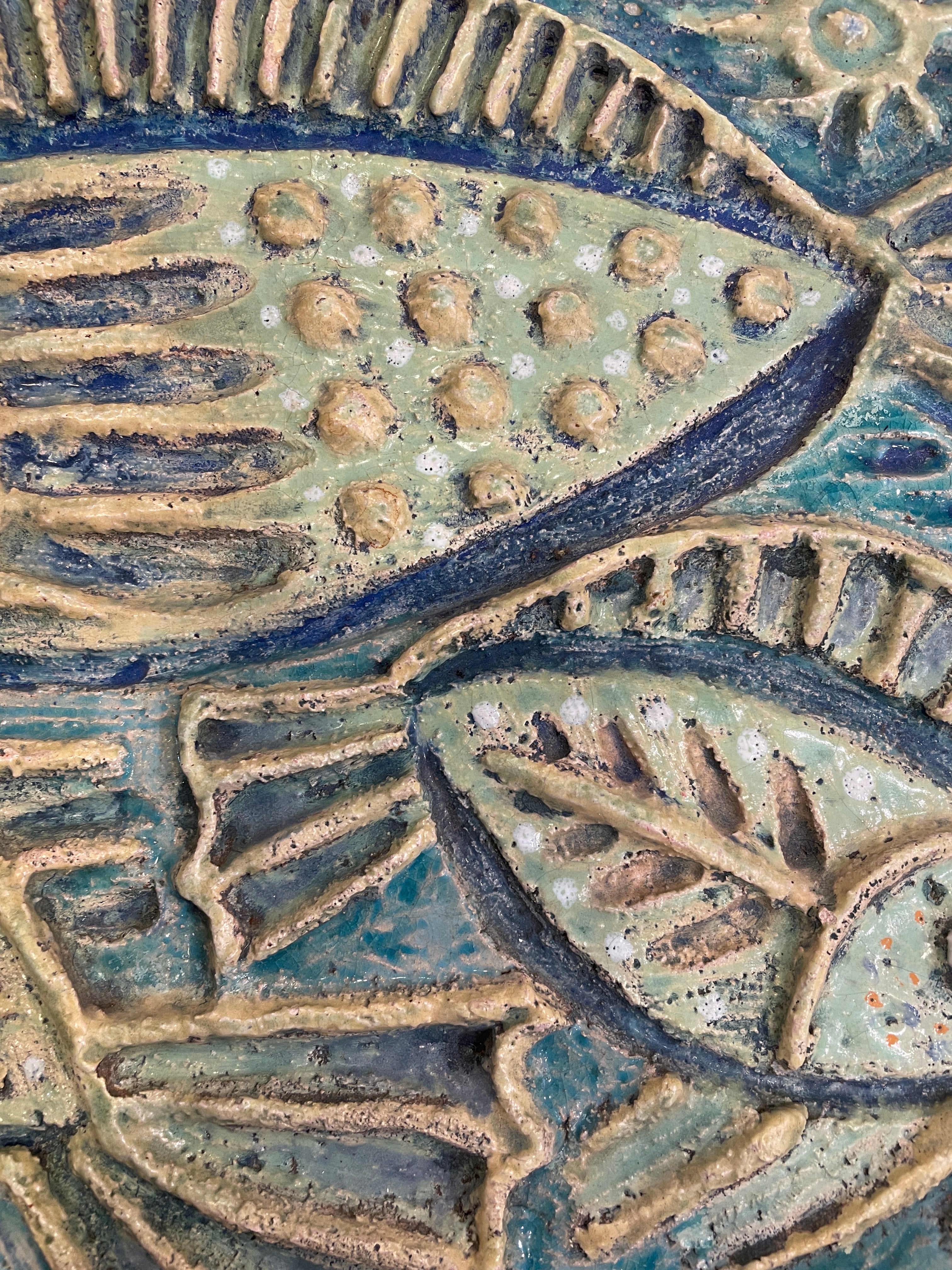 Panos Valsamakis (Greece, 1900-1986) Relief Ceramic Fish Tiles
