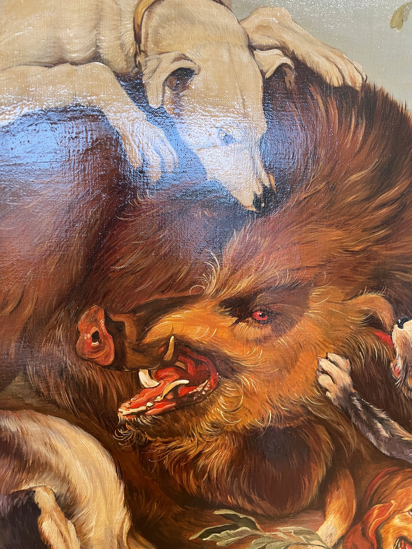 Frans Snyders Reproduction Oil on Canvas, Wild Boar Hunt Scene (0HP012)