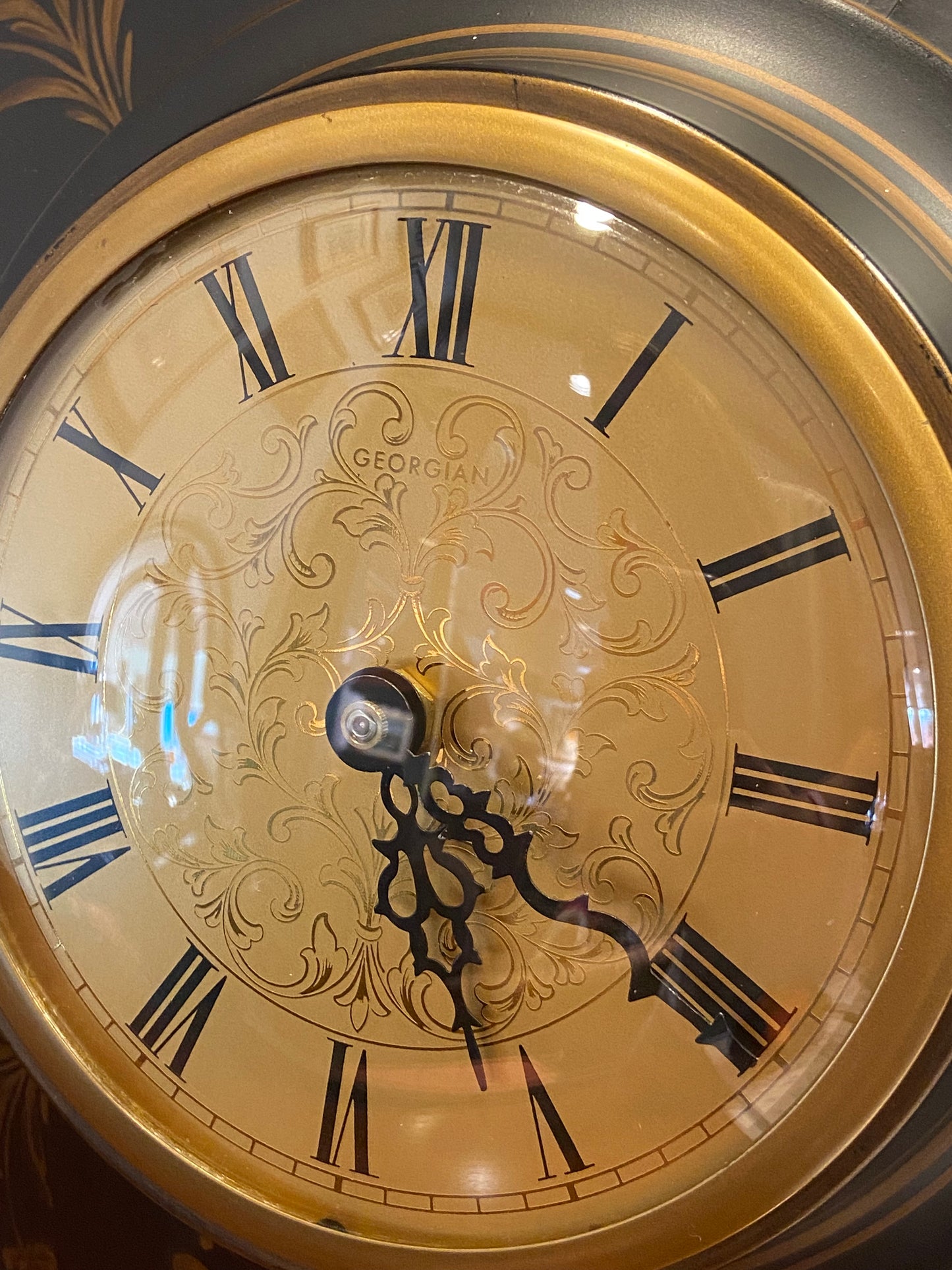 Vintage Georgian Tole Clock (25246)