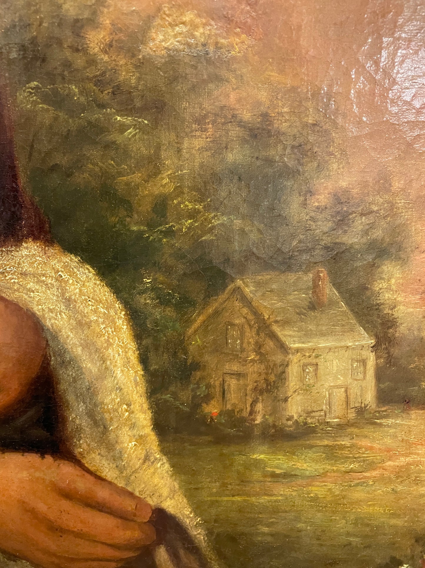 19th Century Portrait on Canvas, Unsigned (0LJ002)