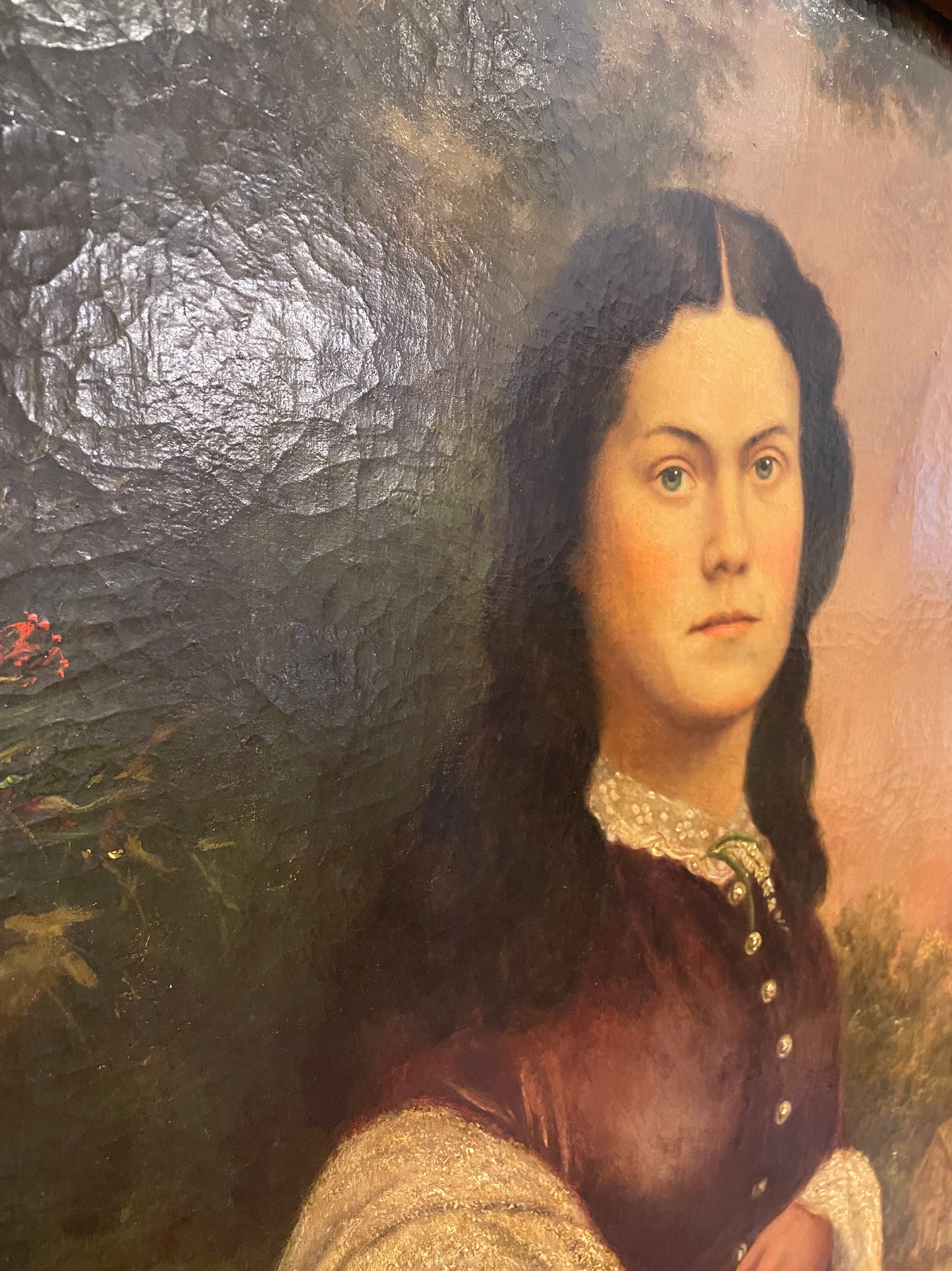 19th Century Portrait on Canvas, Unsigned (0LJ002)