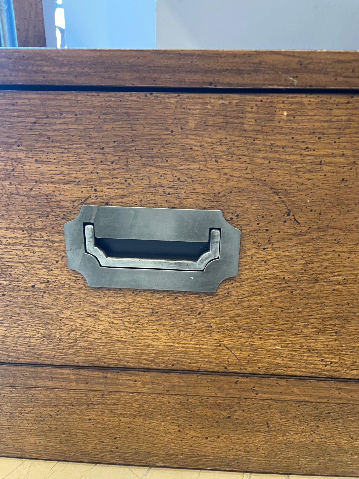 Vintage Campaign Style Kenmore Bookcase (Two available) (0HU003)