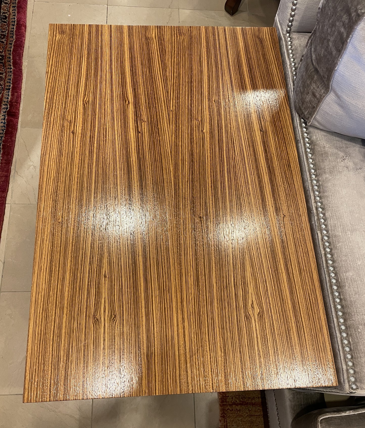 Macassar Ebony and Iron End Table, AS IS (01B035)