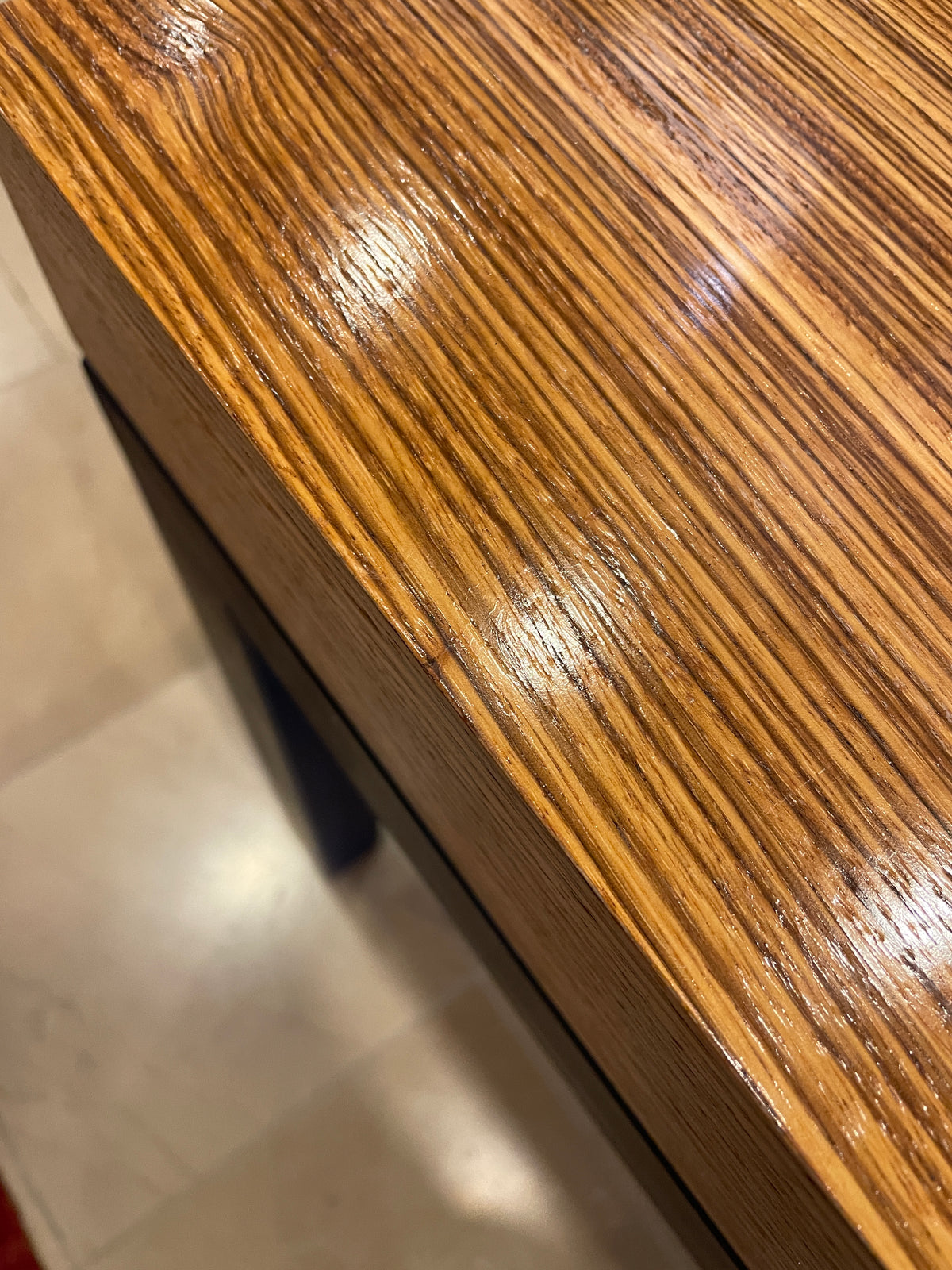 Macassar Ebony and Iron End Table, AS IS (01B035)